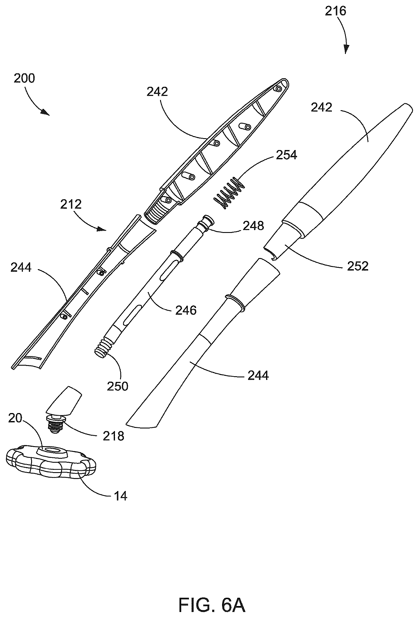 Patent US12318048 Figure 8 – Scrubbing tool having a movable two-section handle and a dissolvable cleaning head