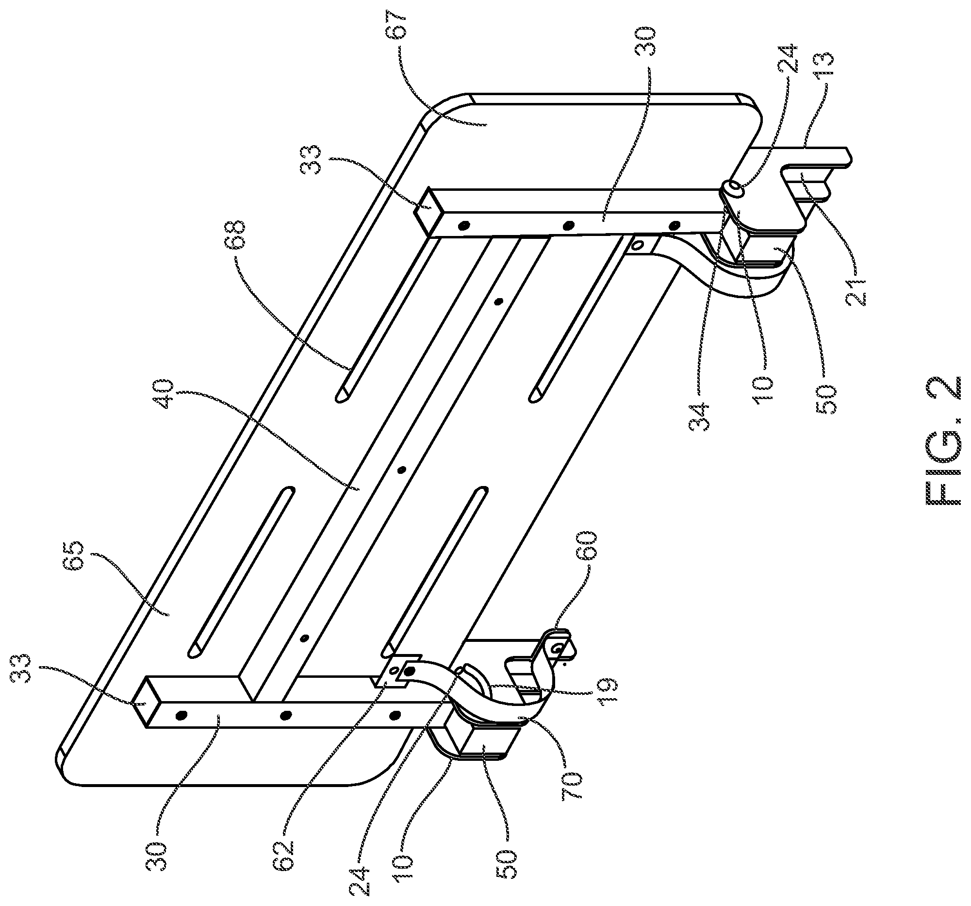 Patent US12318049 Figure 2 – Shower seat assembly