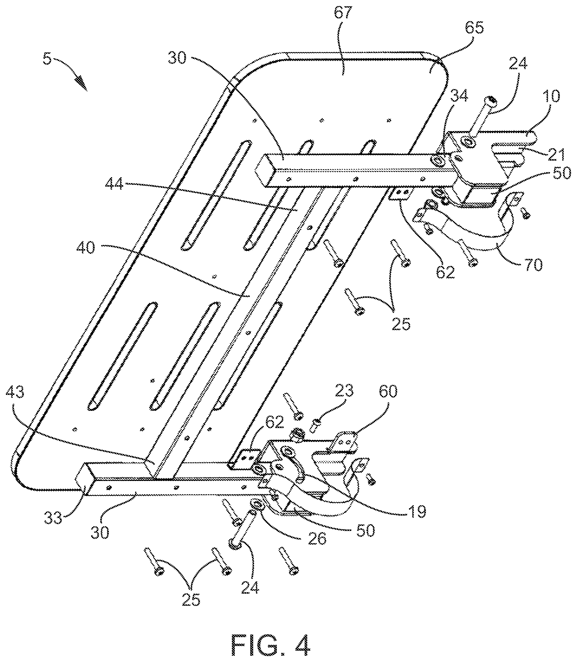 Patent US12318049 Figure 4 – Shower seat assembly