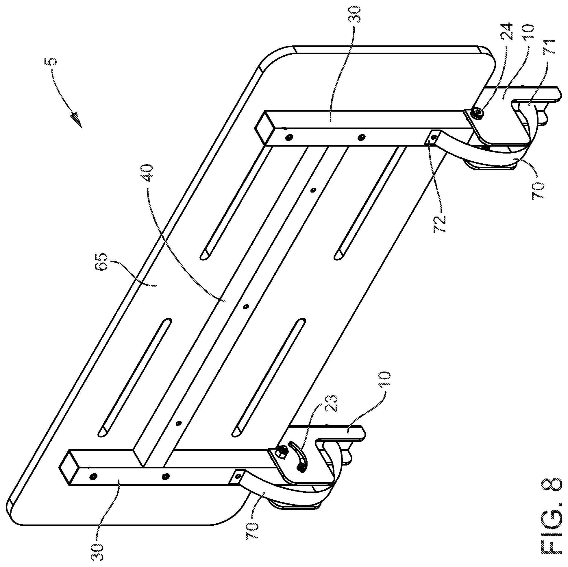 Patent US12318049 Figure 8 – Shower seat assembly