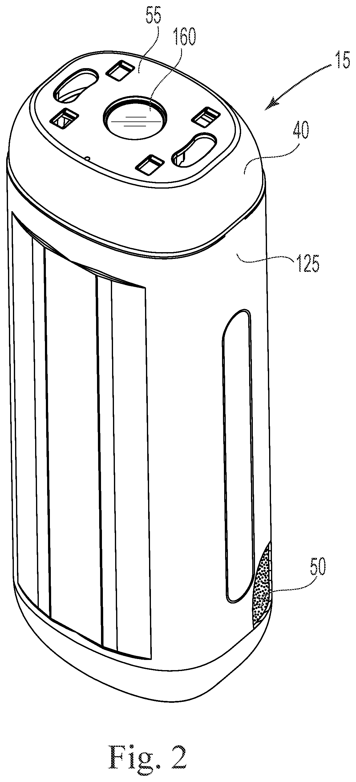 Patent US12318051 Figure 2 – Dispensing system for a floor treatment composition