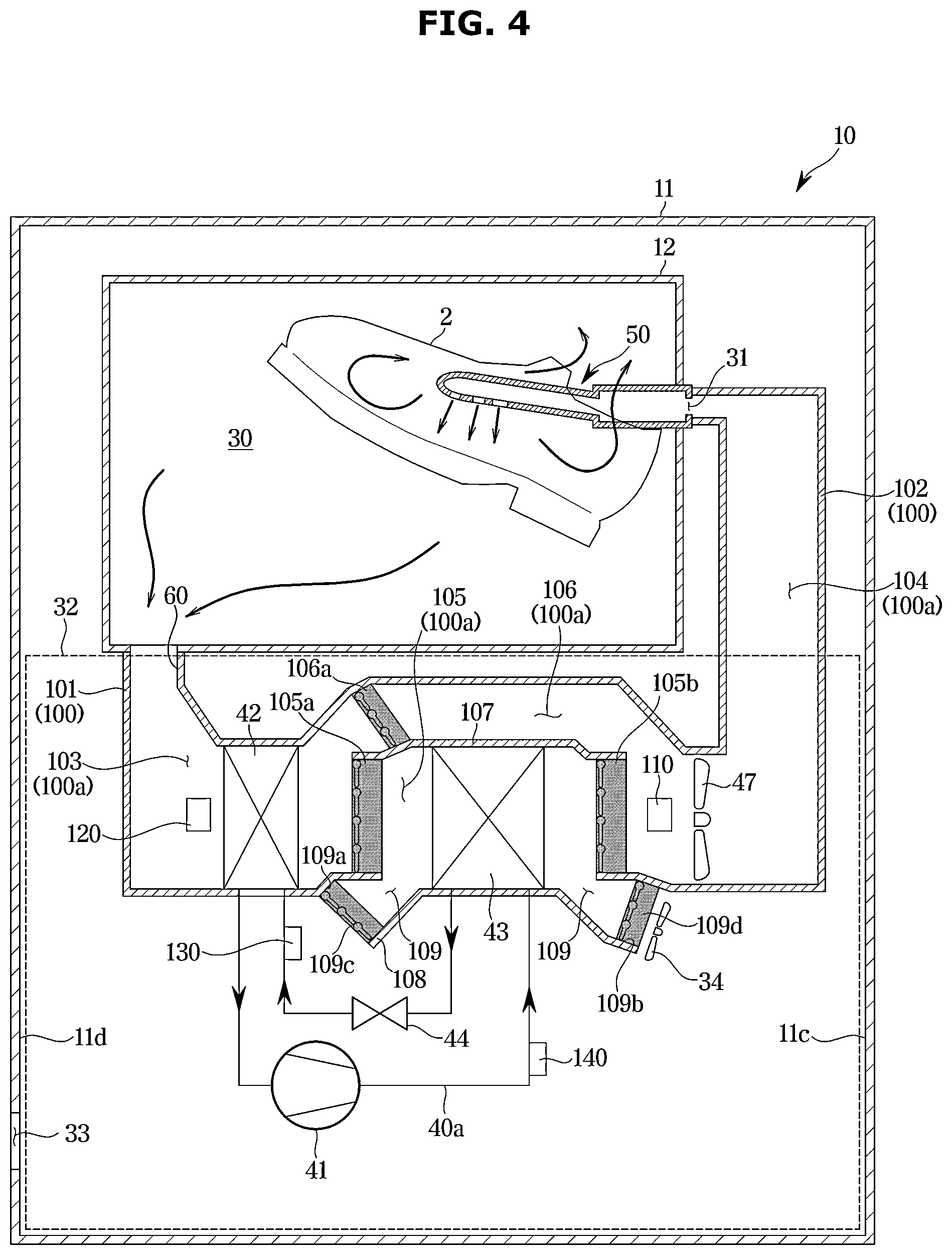 Patent US12318055 Figure 4 – Shoe care apparatus and method of controlling the same