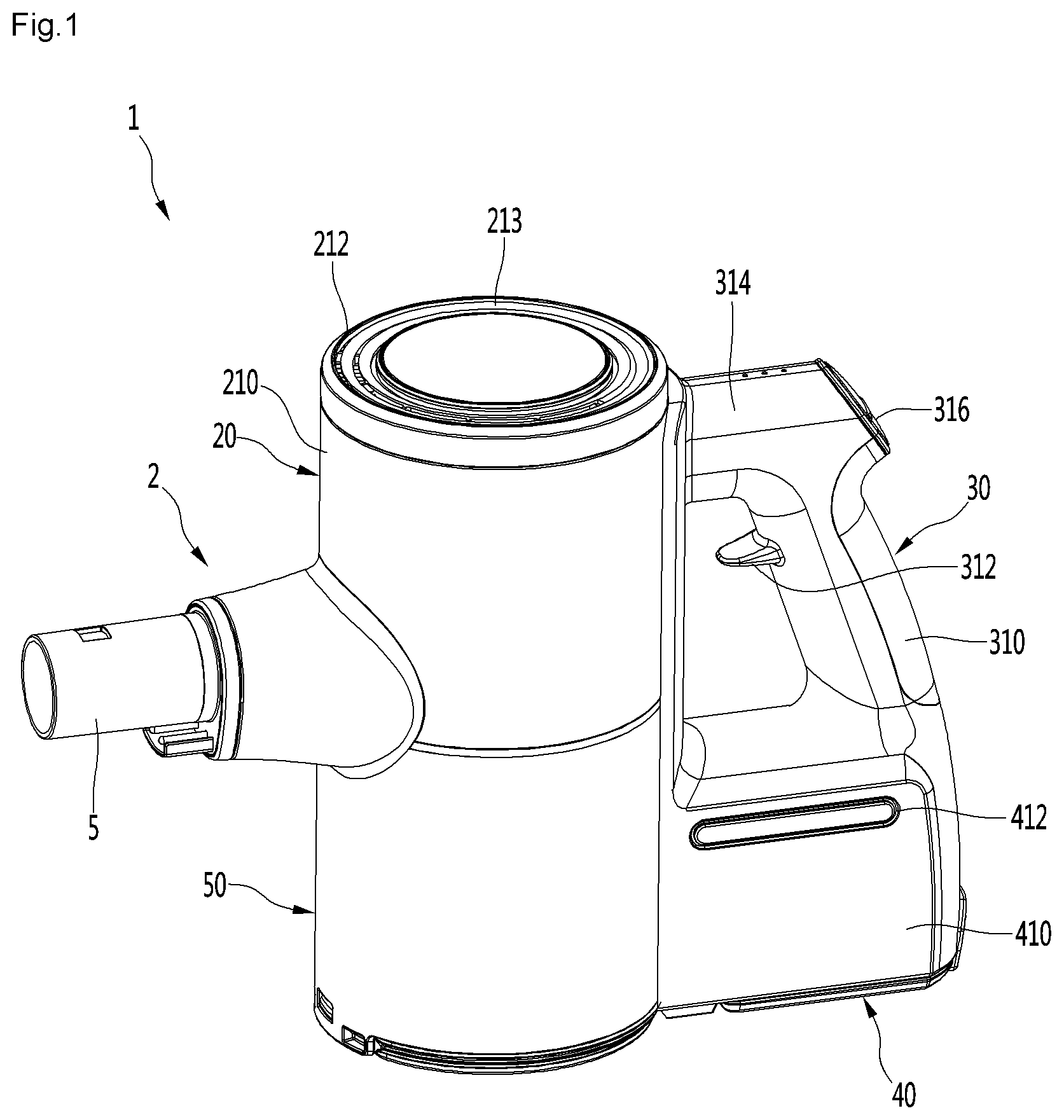Patent US12318056 Figure 1 – Cleaner