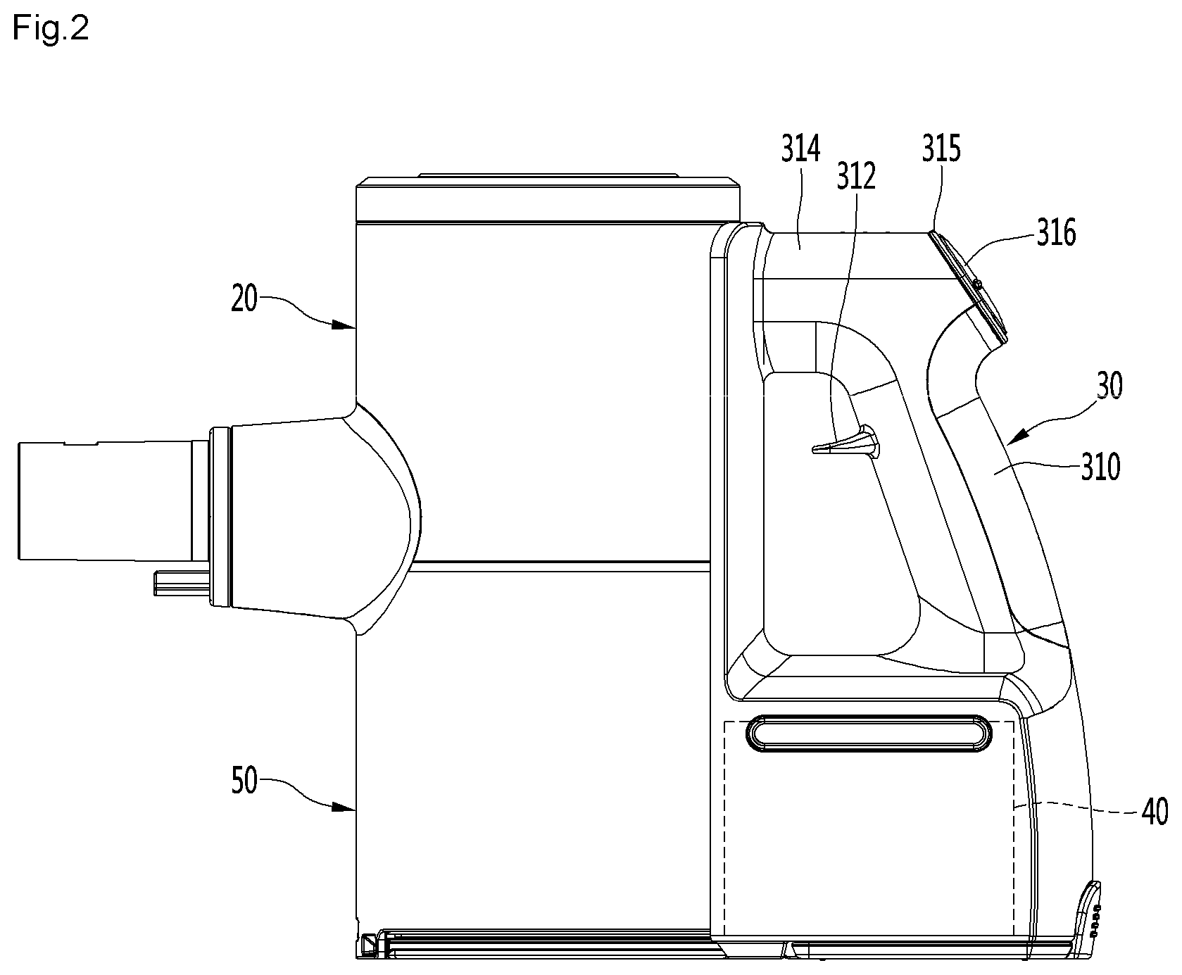 Patent US12318056 Figure 2 – Cleaner