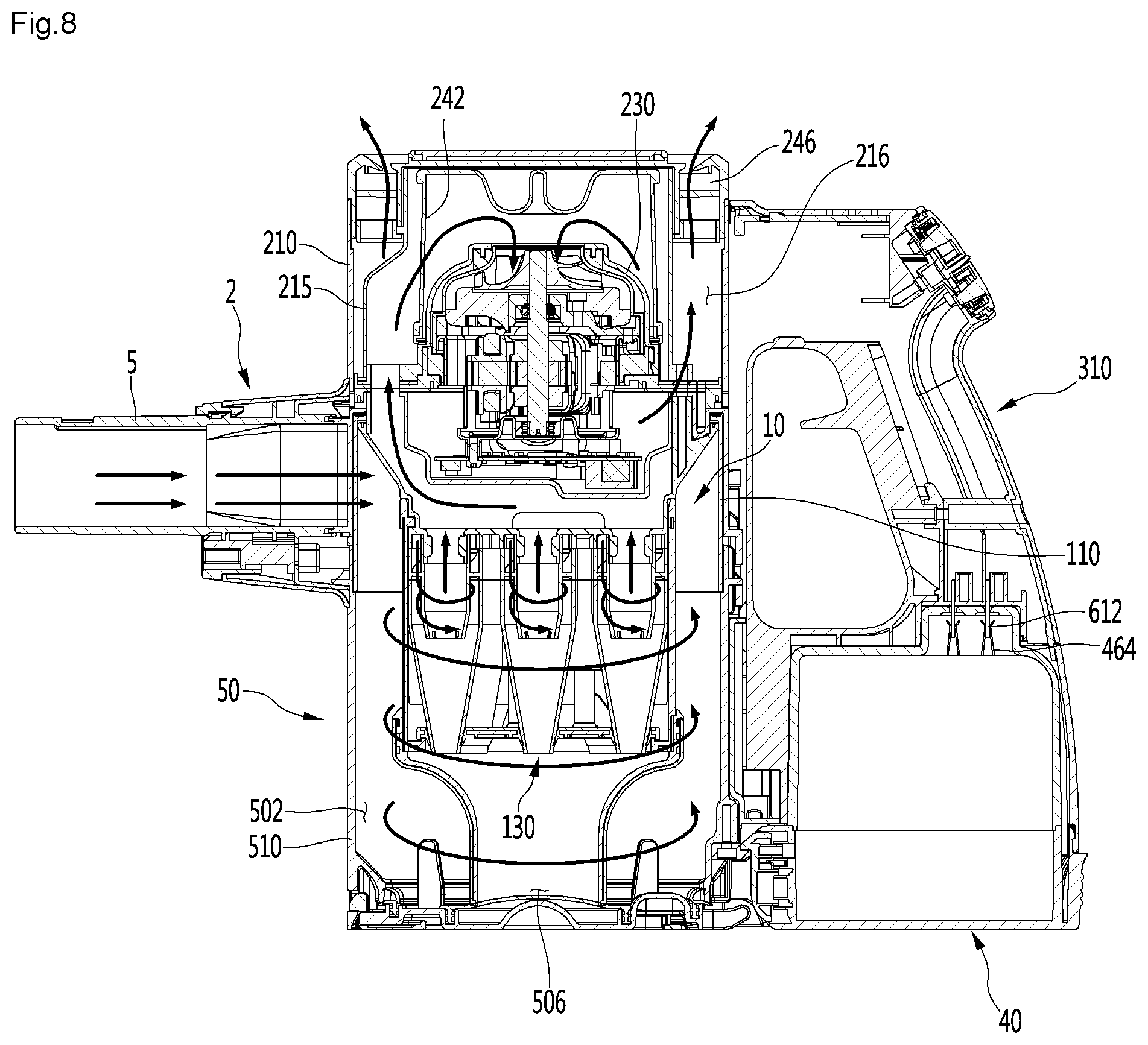 Patent US12318056 Figure 8 – Cleaner