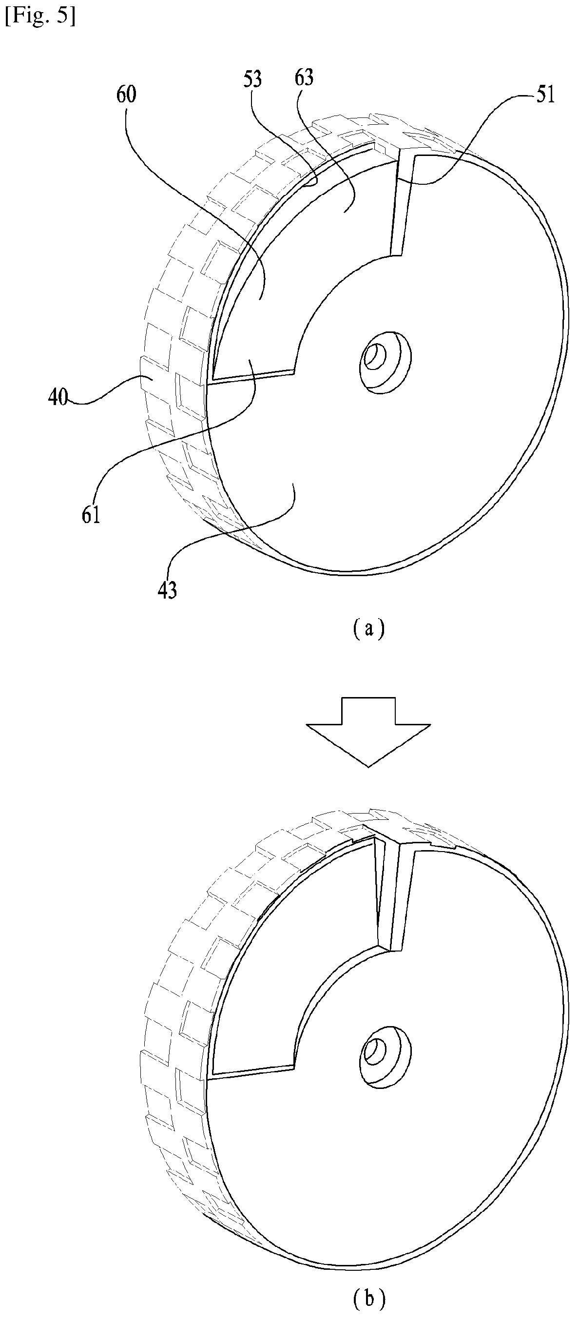 Patent US12318057 Figure 5 – Robot cleaner