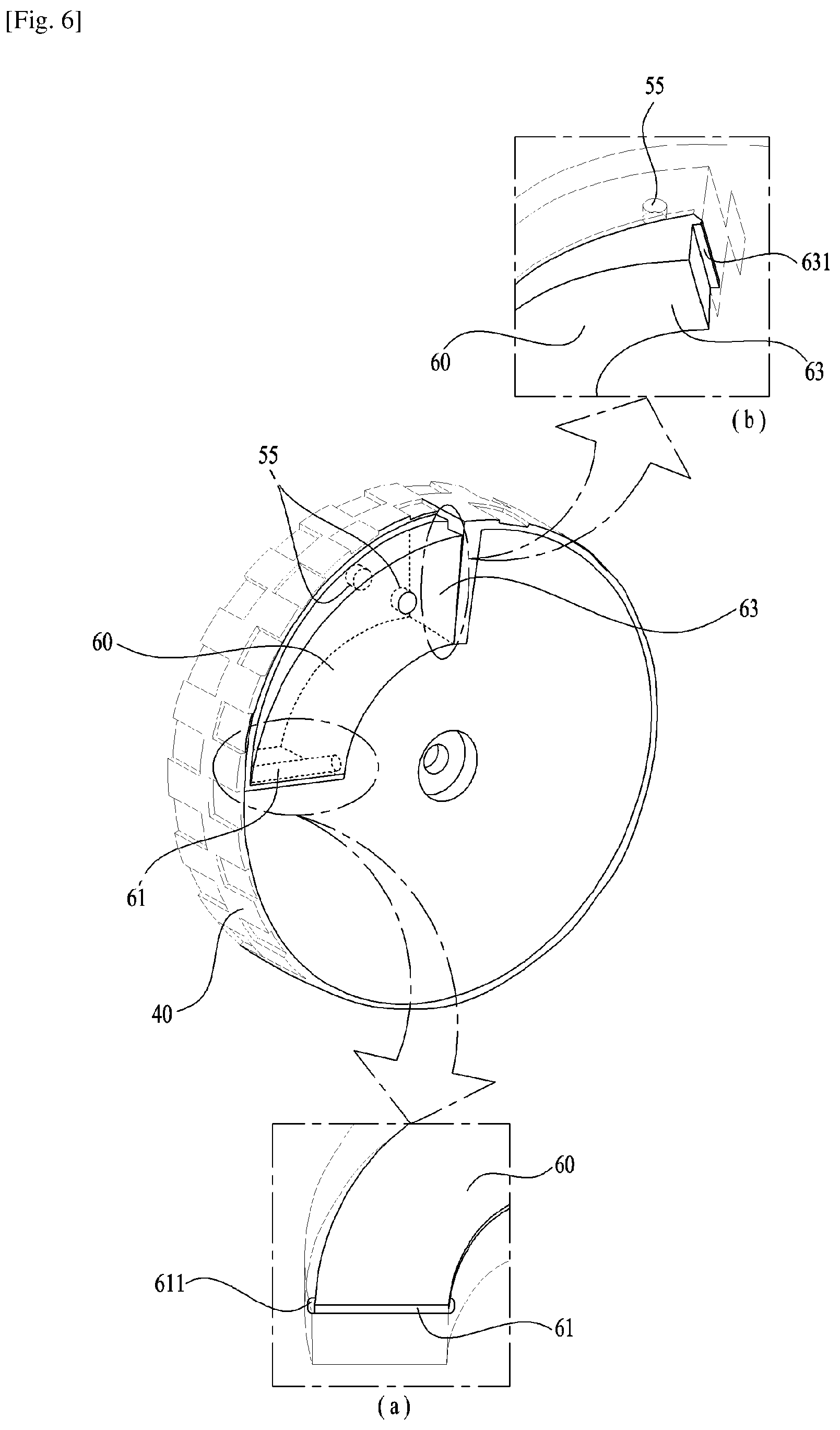 Patent US12318057 Figure 6 – Robot cleaner