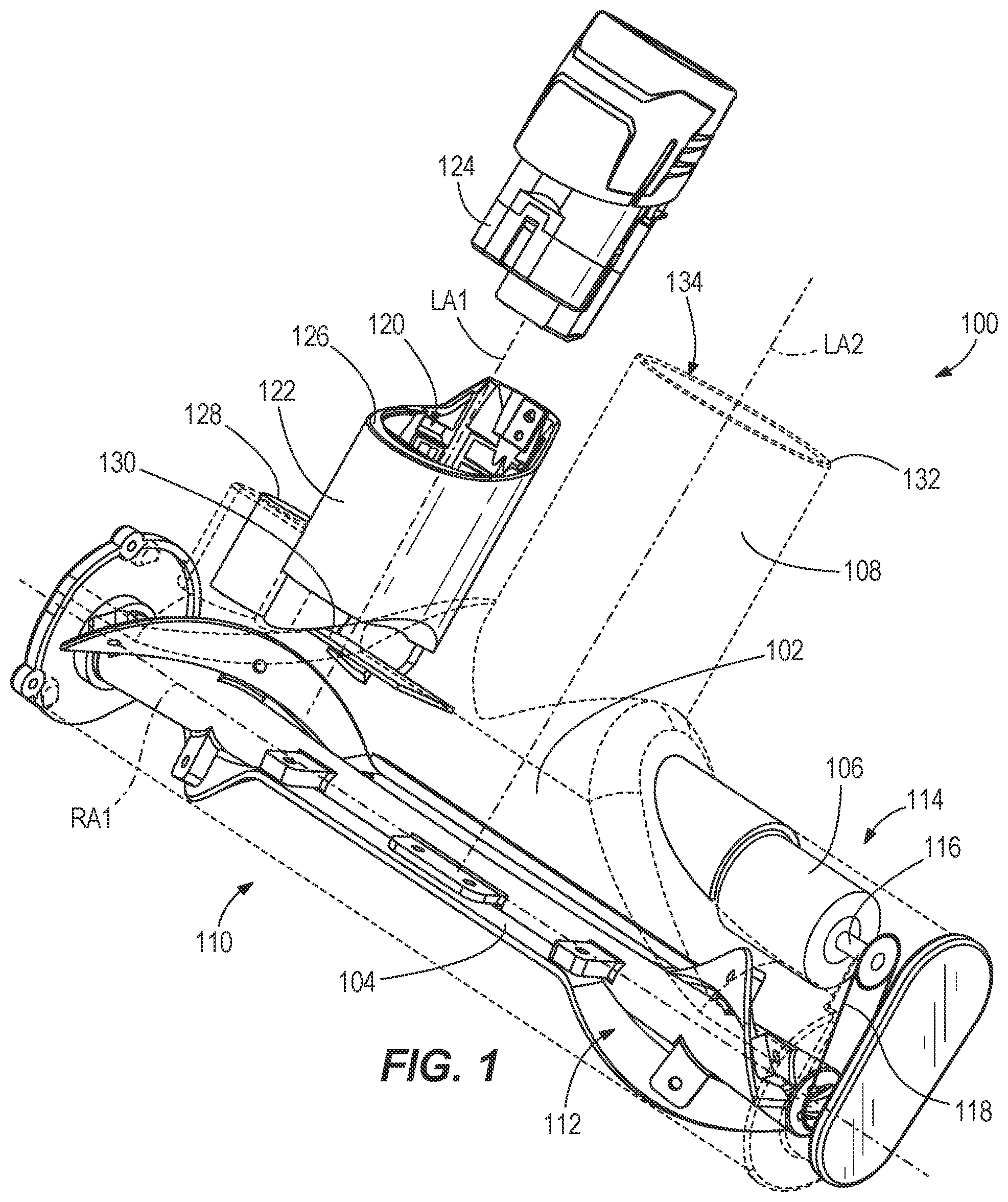 Patent US12318061 Figure 1 – Floor tool attachment for use with vacuum cleaner