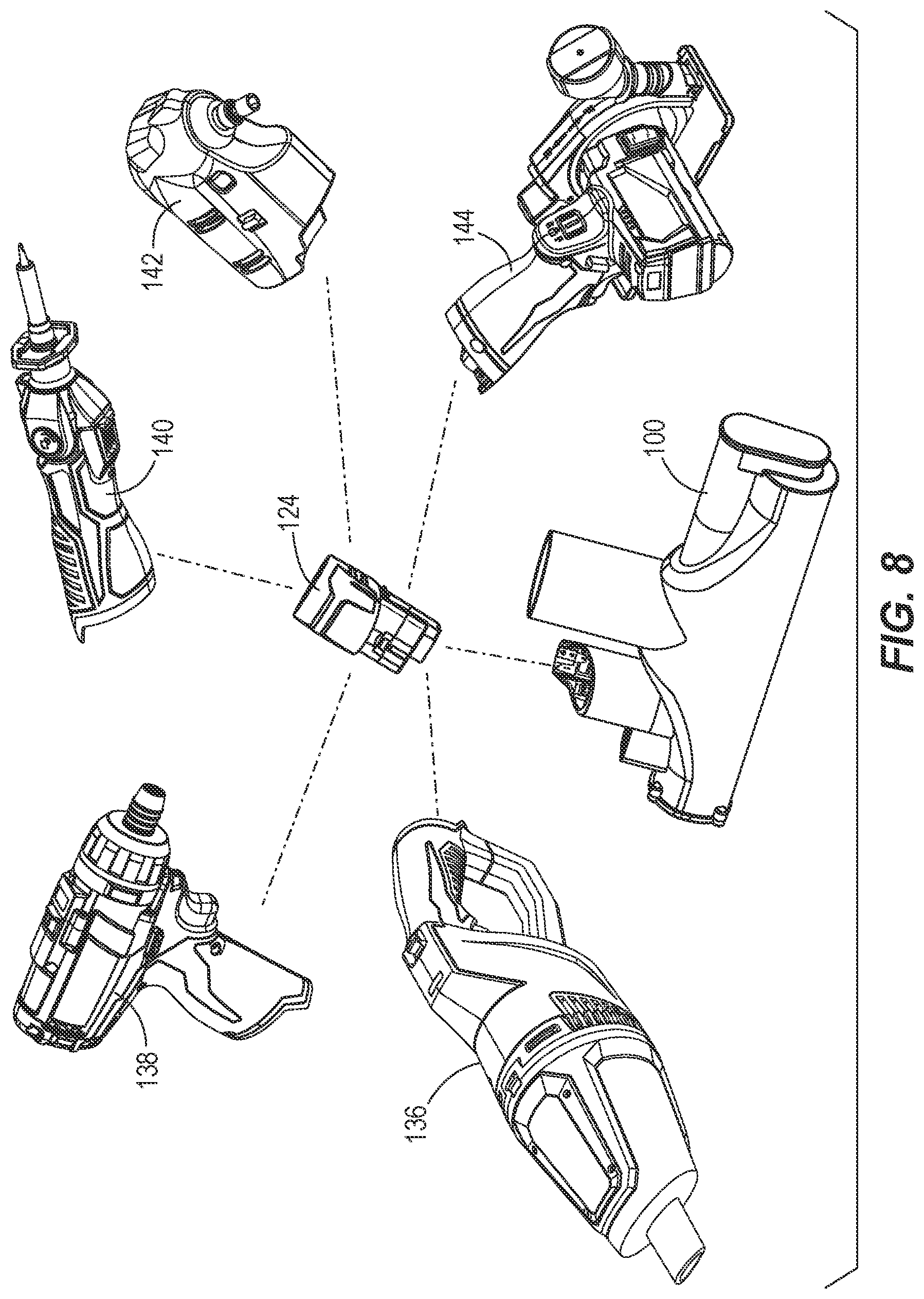 Patent US12318061 Figure 8 – Floor tool attachment for use with vacuum cleaner
