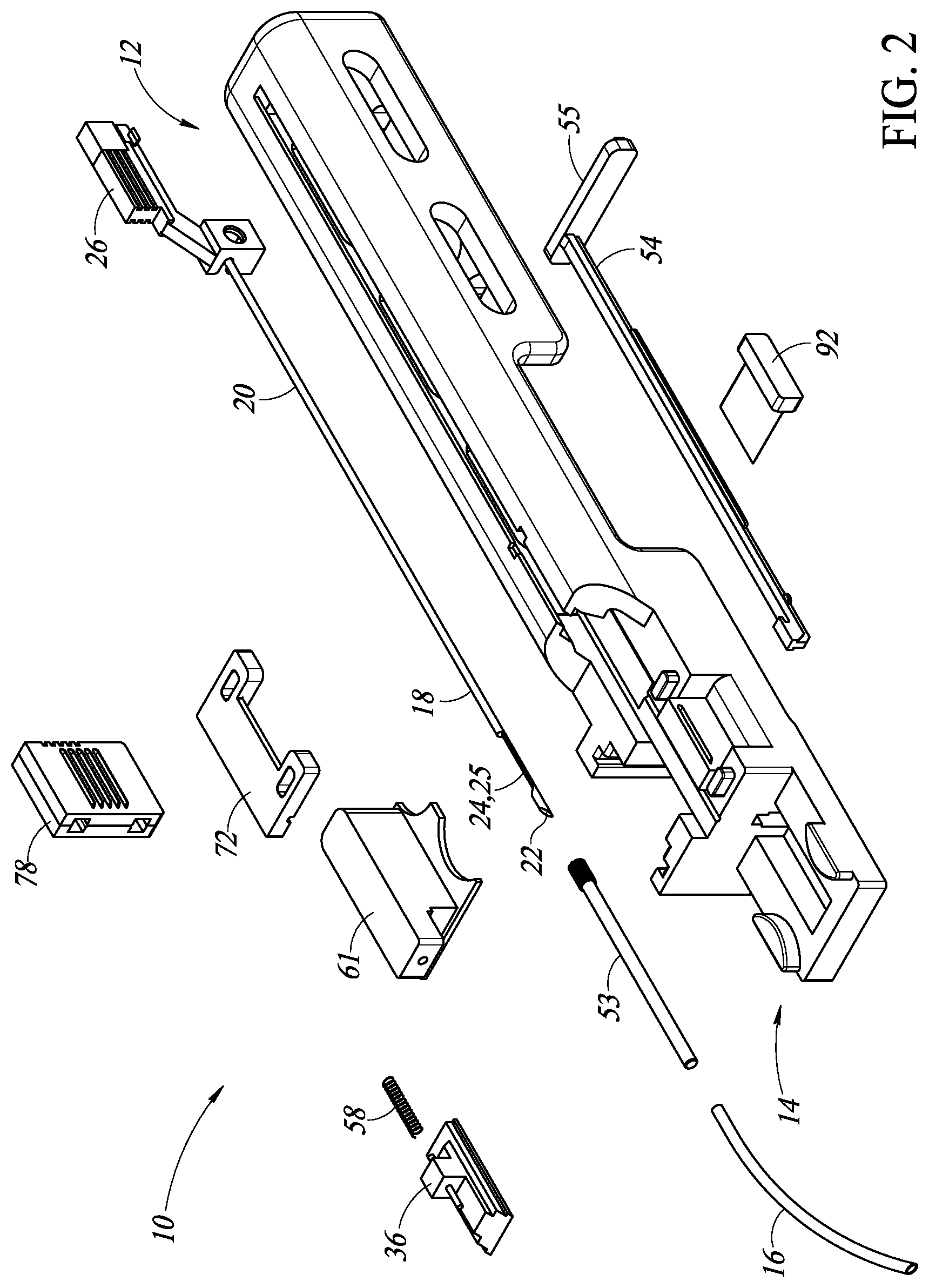 Patent US12318076 Figure 2 – Curved needle core biopsy system