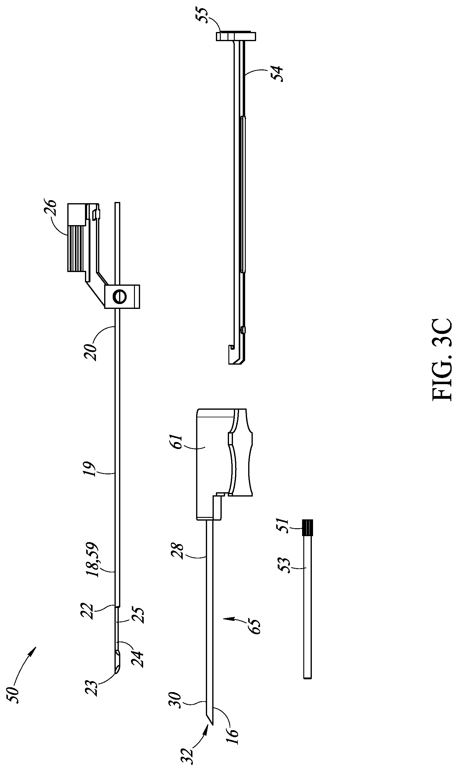 Patent US12318076 Figure 4 – Curved needle core biopsy system