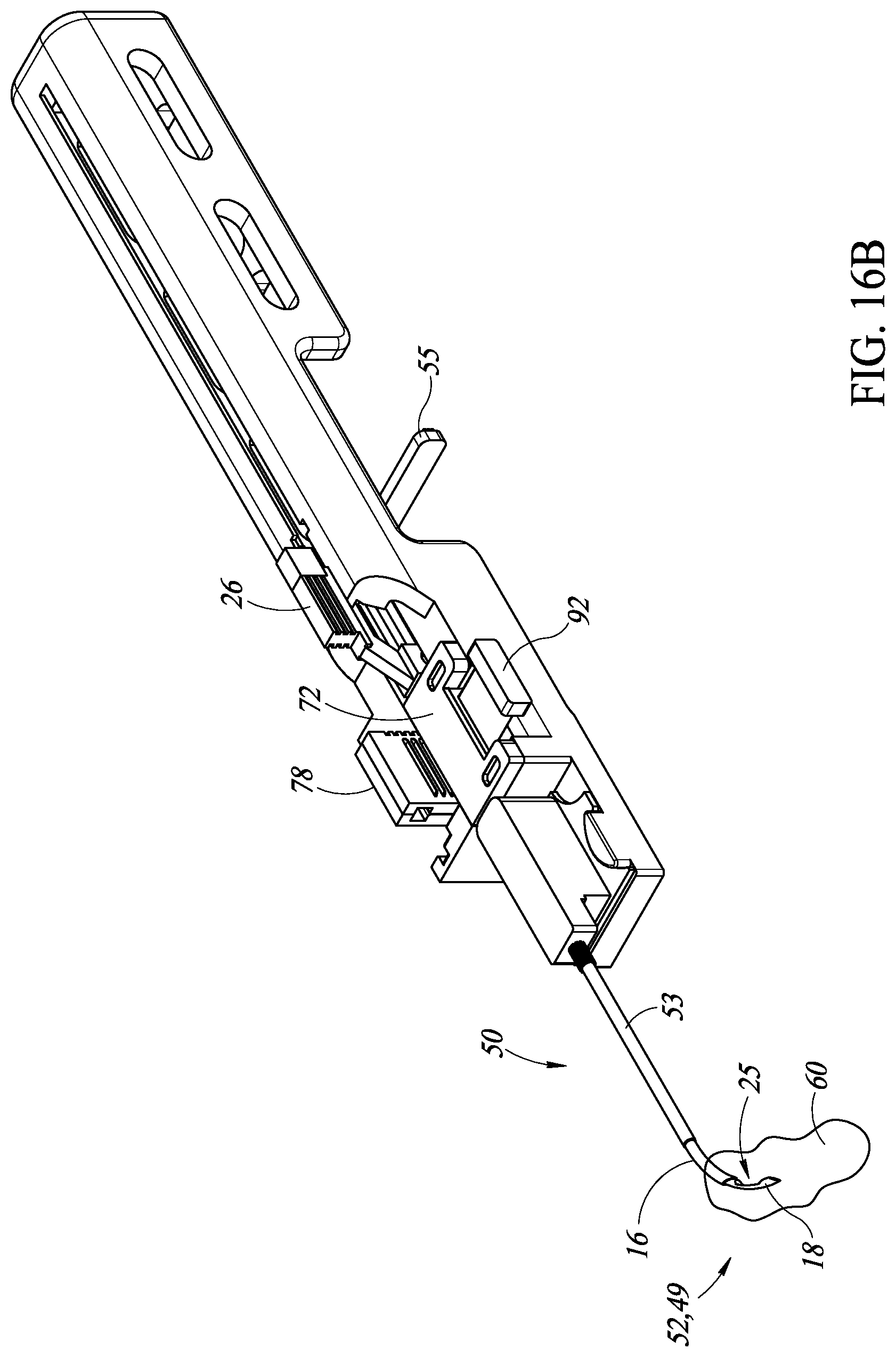 Patent US12318076 Figure 16 – Curved needle core biopsy system