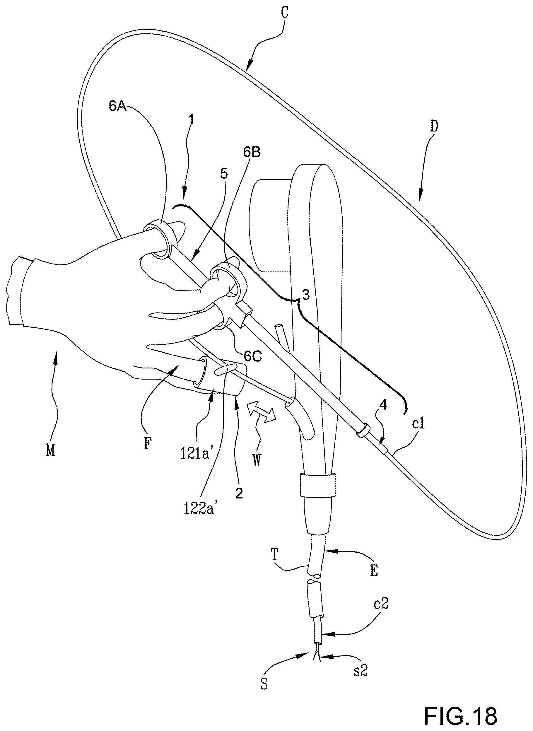 Patent US12318078 Figure 7 – Manual operation unit, and manual operation group for a medical device