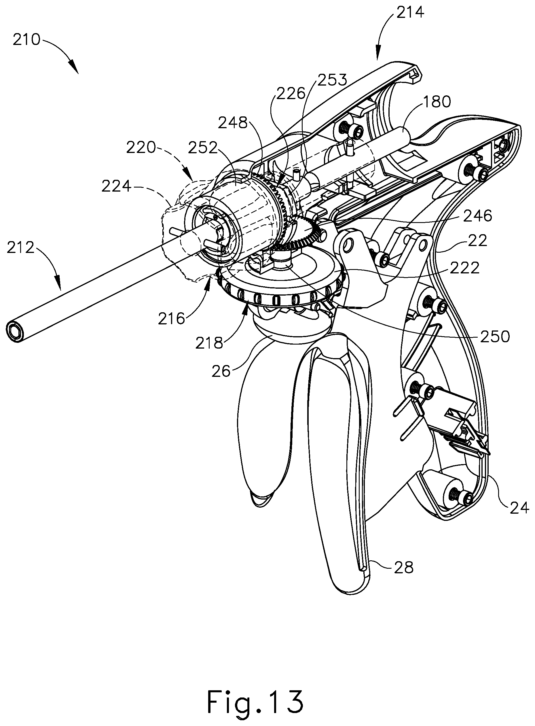 Patent US12318079 Figure 11 – Surgical instrument with locking articulation drive wheel