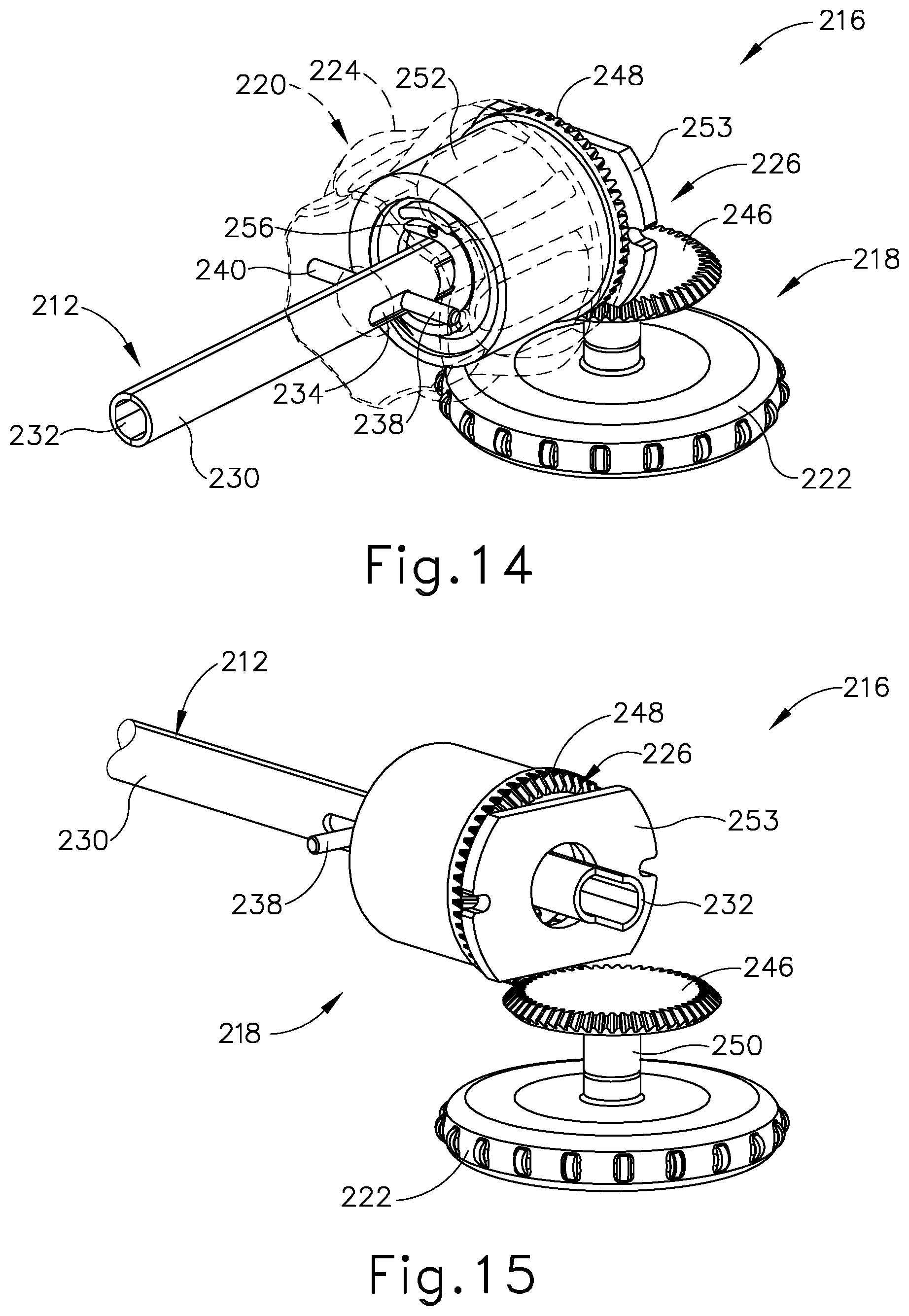 Patent US12318079 Figure 12 – Surgical instrument with locking articulation drive wheel