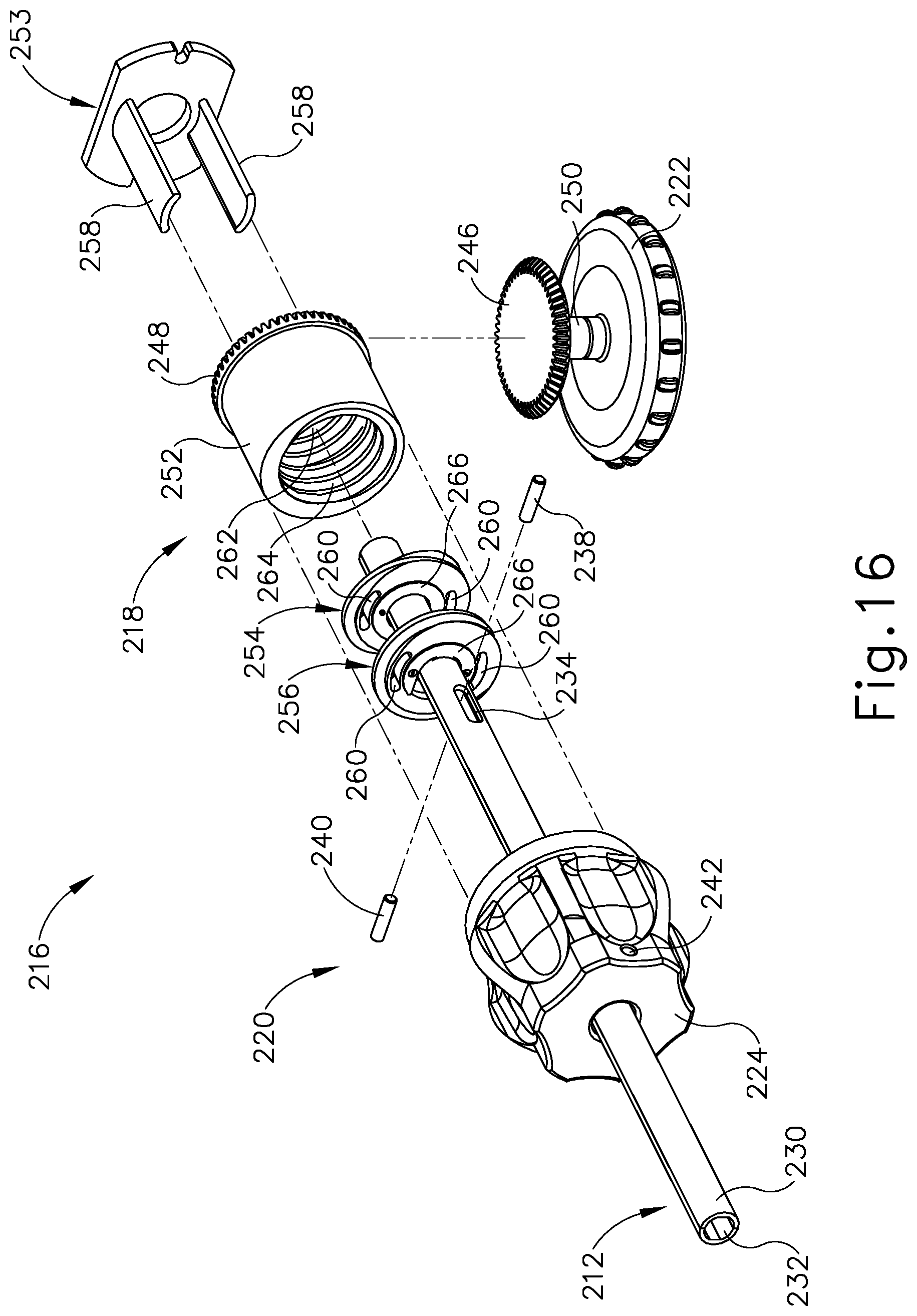 Patent US12318079 Figure 13 – Surgical instrument with locking articulation drive wheel
