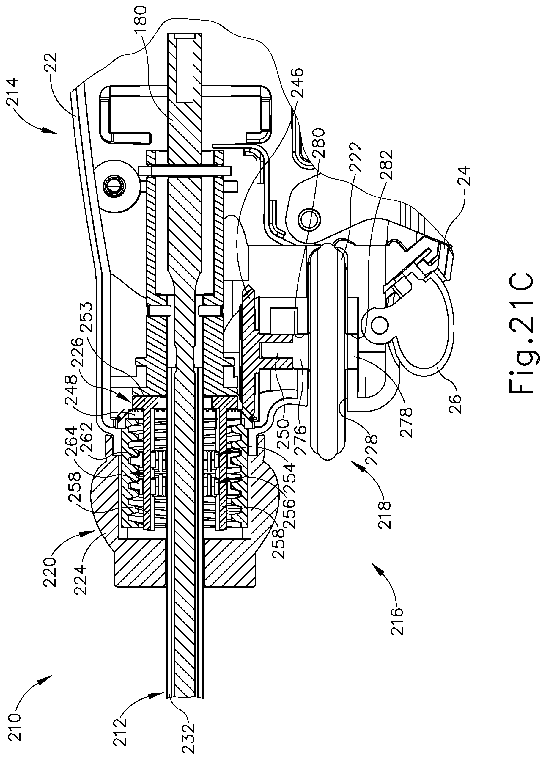 Patent US12318079 Figure 18 – Surgical instrument with locking articulation drive wheel