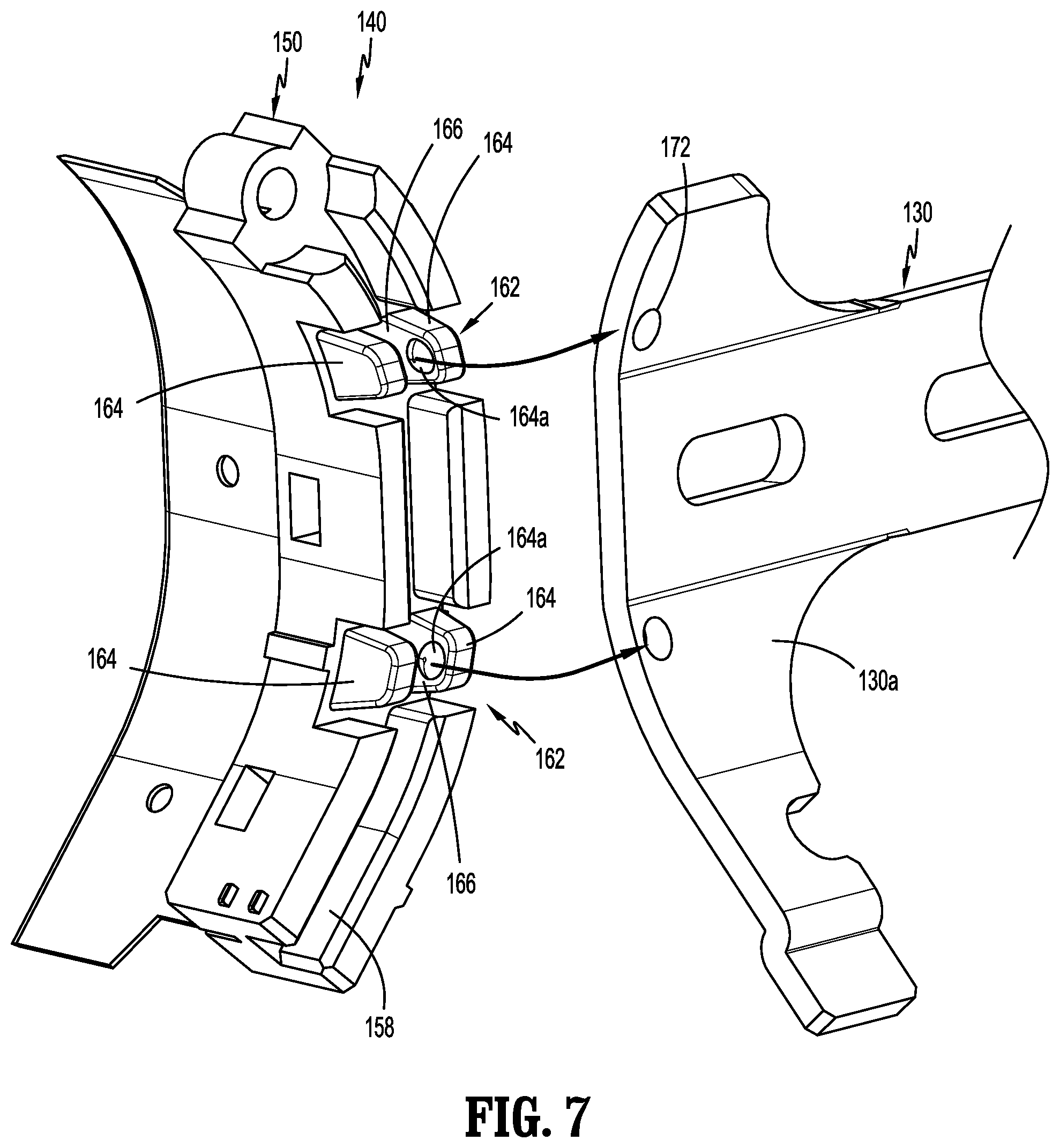 Patent US12318088 Figure 5 – Surgical stapling device with reloadable cartridge
