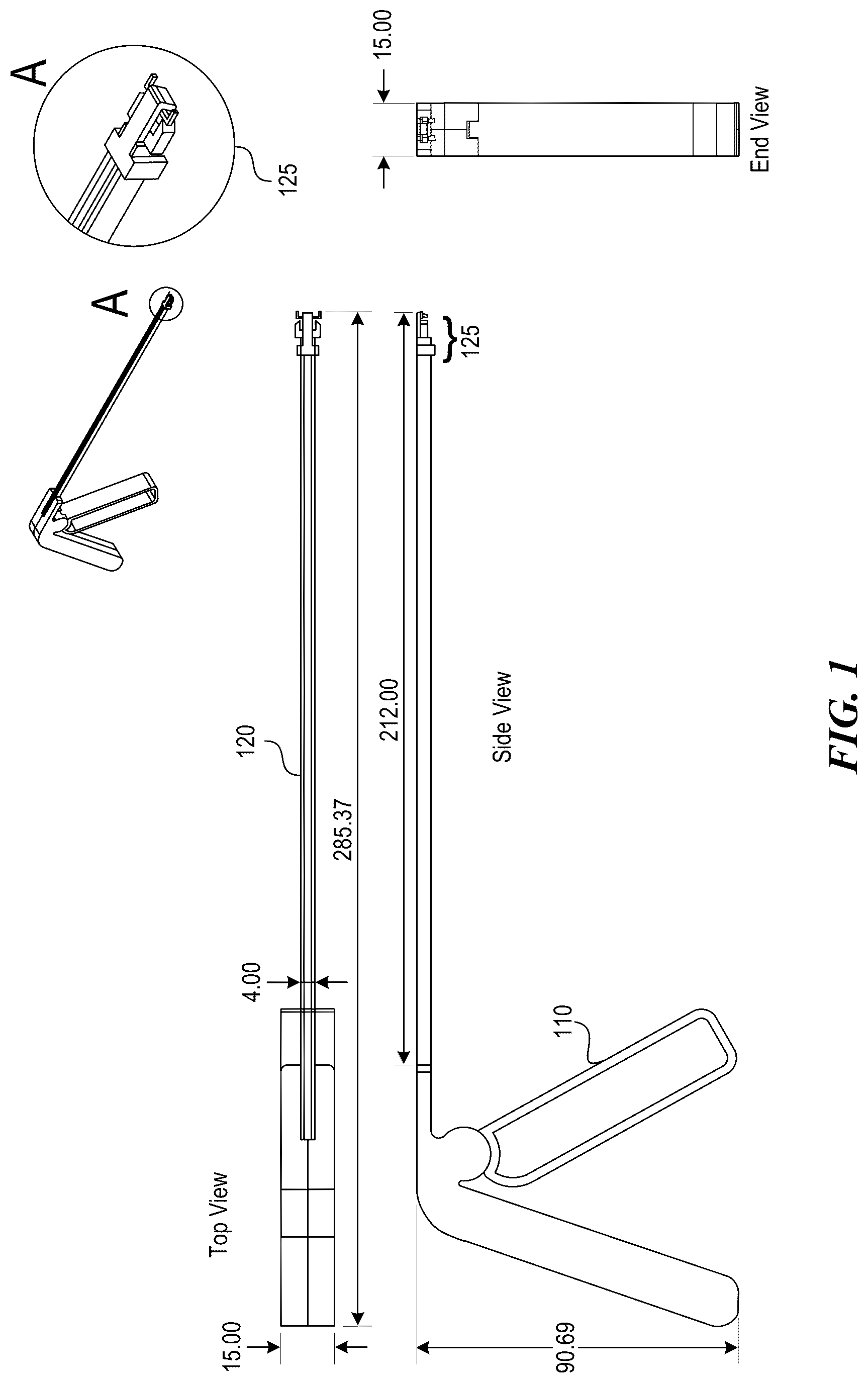 Patent US12318089 Figure 1 – Endoscopic stapler and staple remover