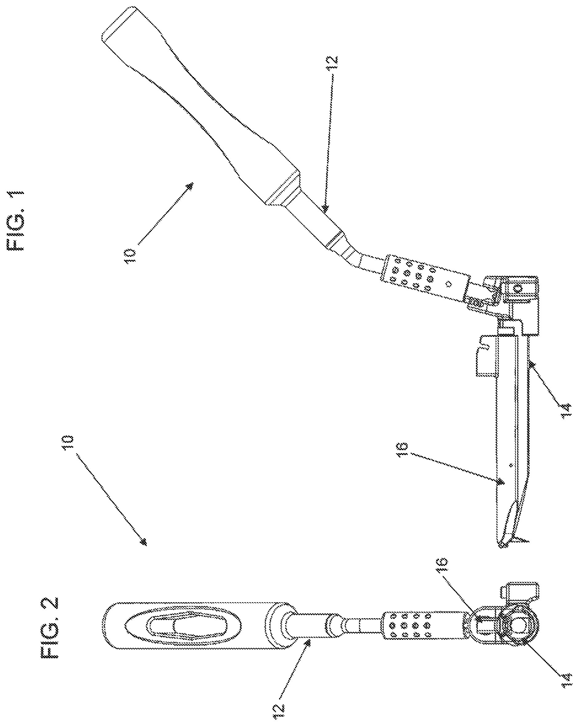 Patent US12318096 Figure 1 – Screw guide and tissue retractor instrument