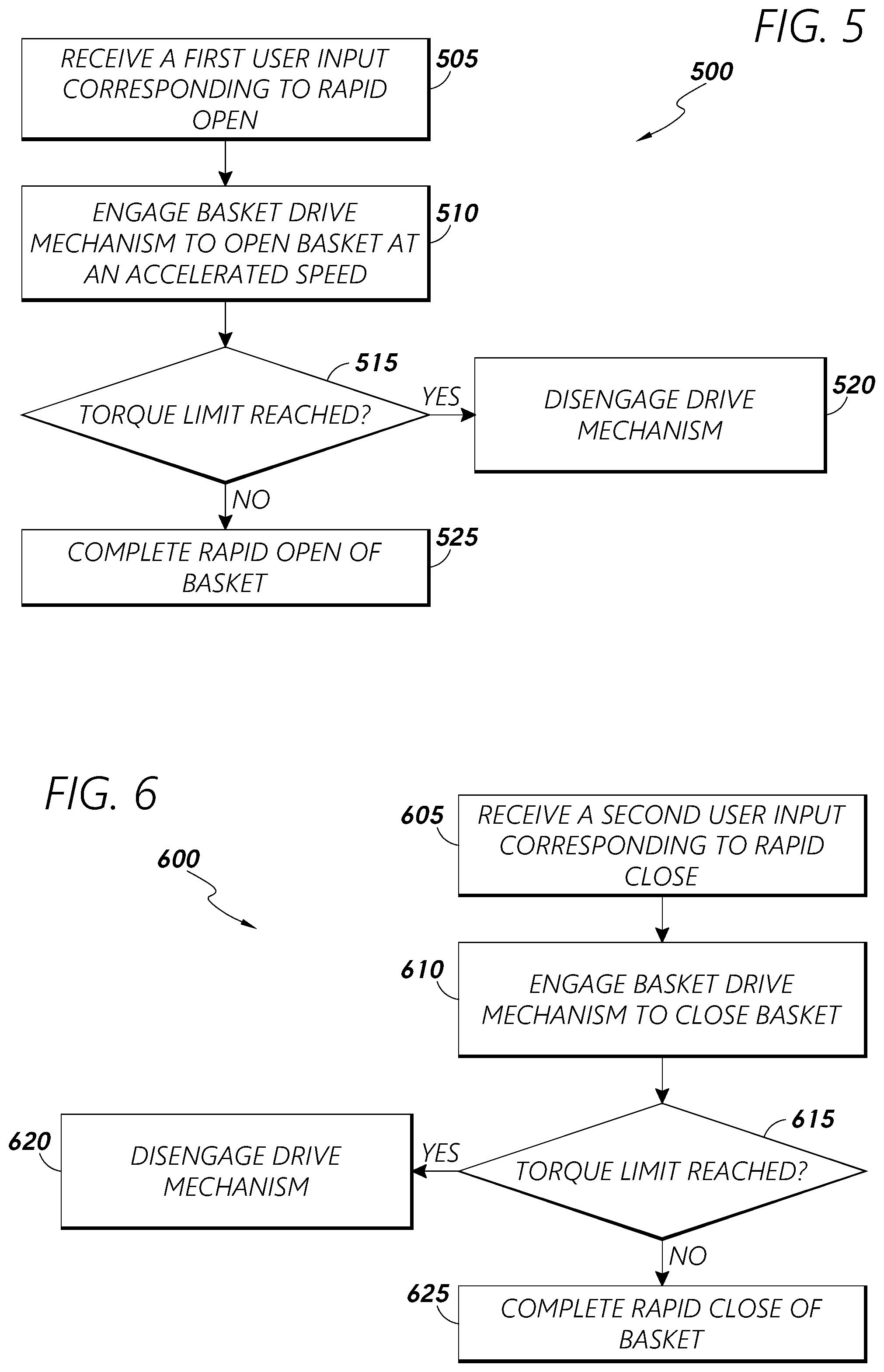 Patent US12318102 Figure 8 – Advanced basket drive mode