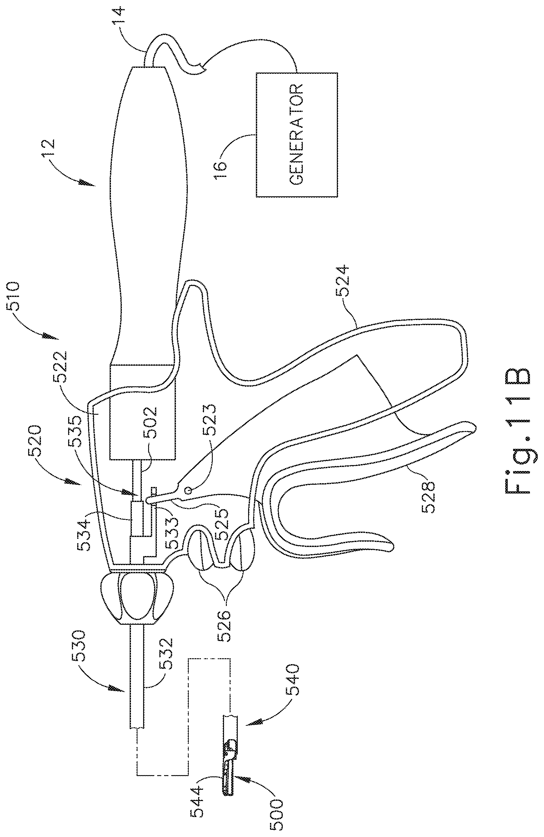 Patent US12318107 Figure 19 – Handpiece and blade configurations for ultrasonic surgical instrument