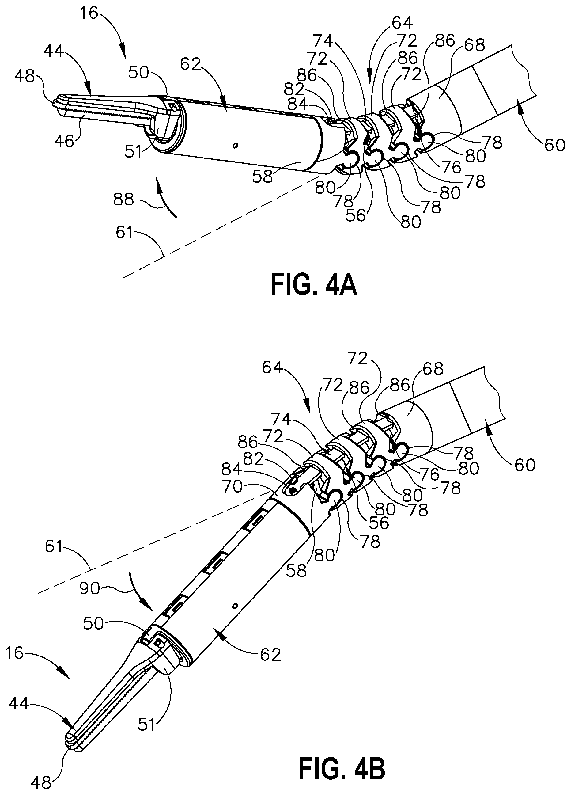 Patent US12318108 Figure 4 – Ultrasonic surgical instrument with a clamp arm clocking assembly