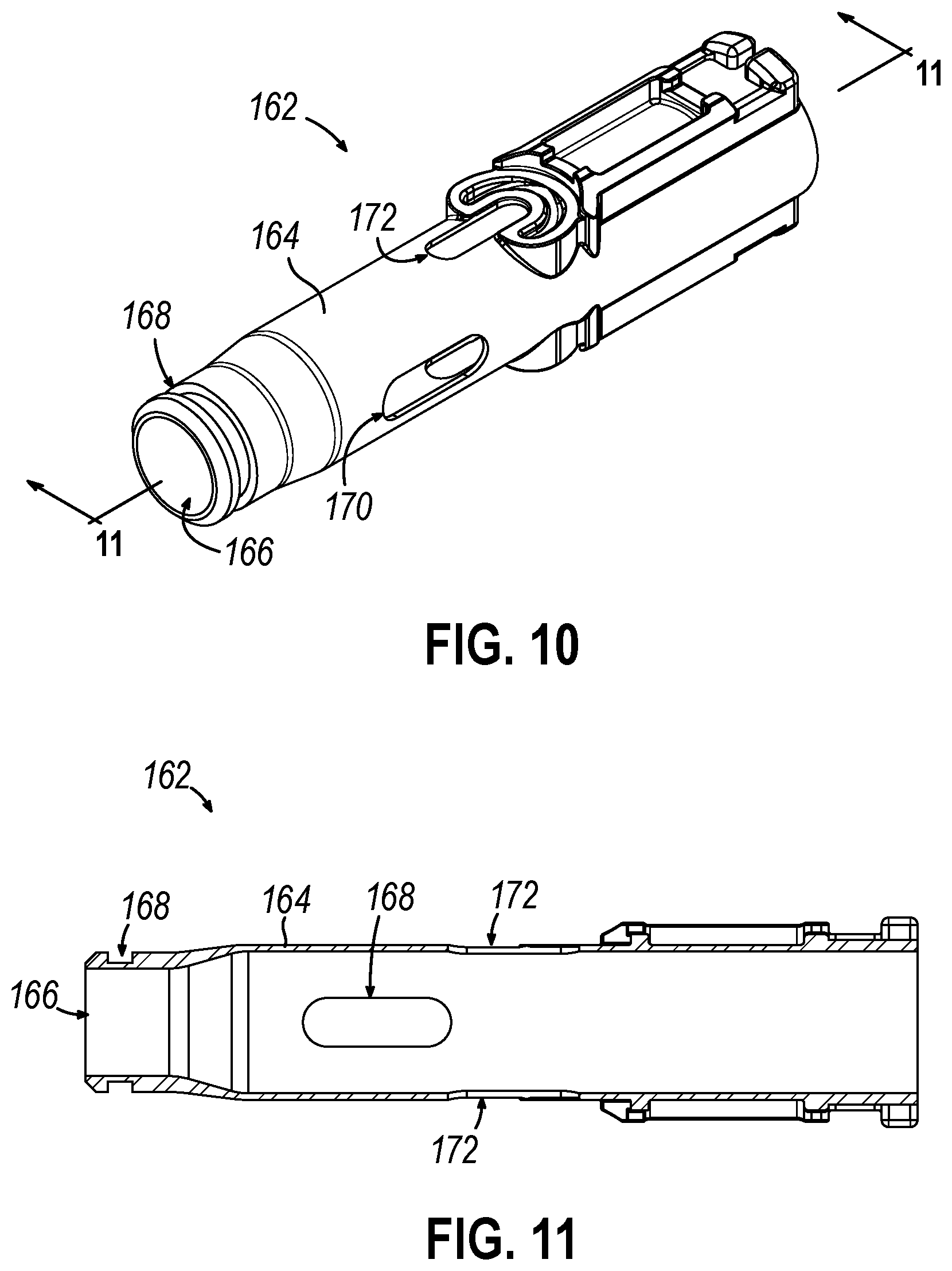 Patent US12318108 Figure 10 – Ultrasonic surgical instrument with a clamp arm clocking assembly