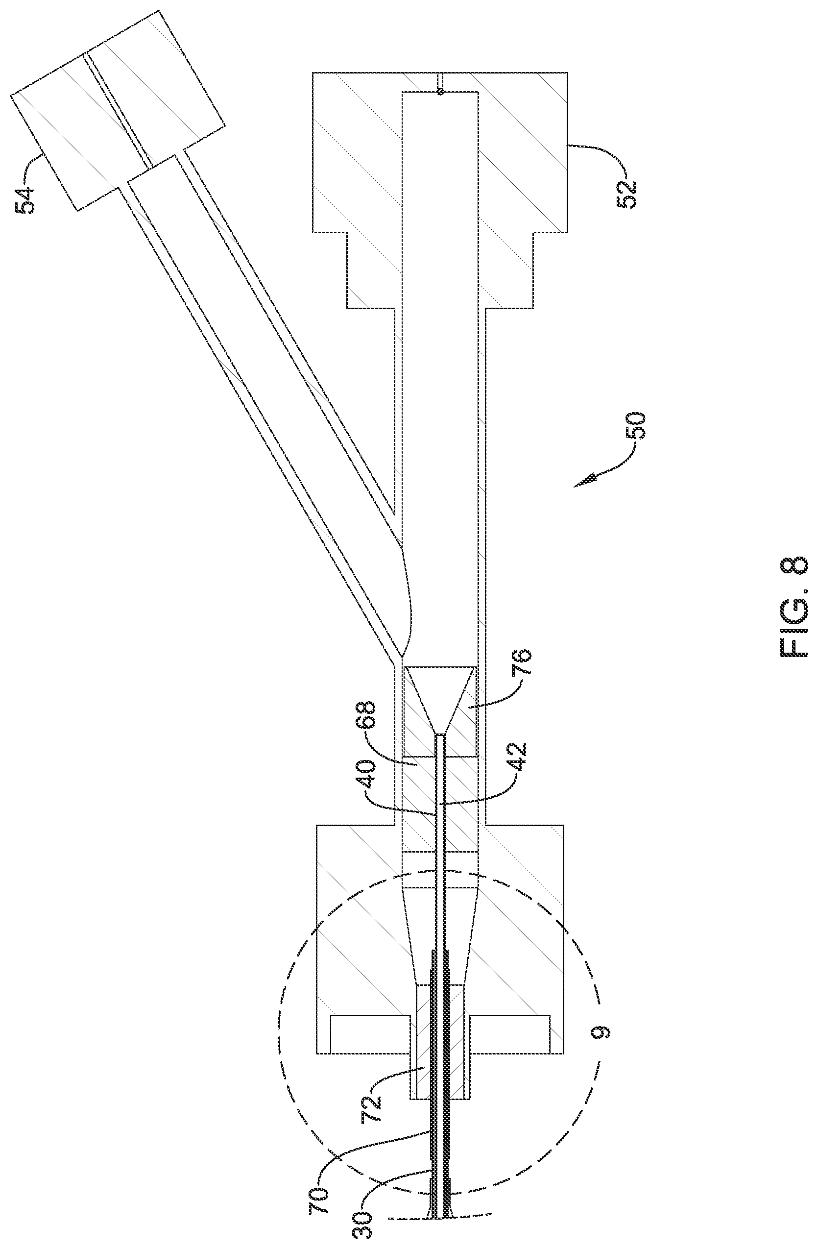 Patent US12318111 Figure 8 – Infusion lubricated atherectomy catheter