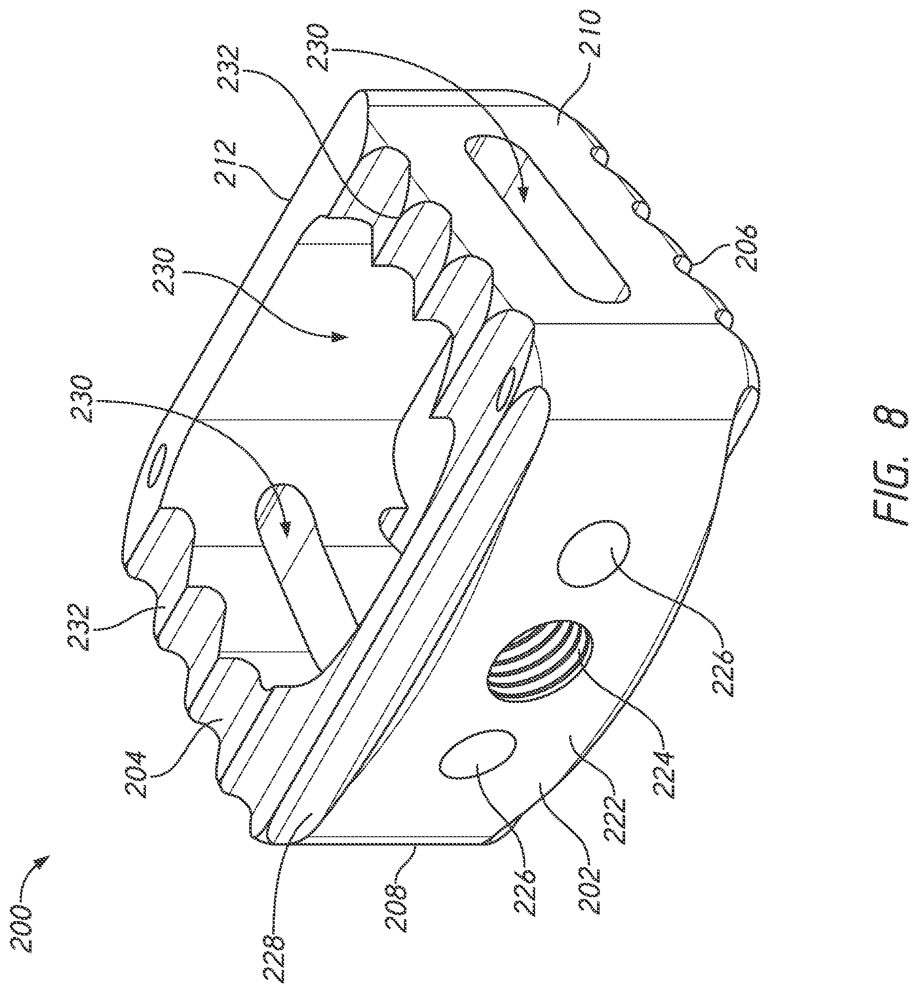 Patent US12318123 Figure 8 – Cervical plate and inserter