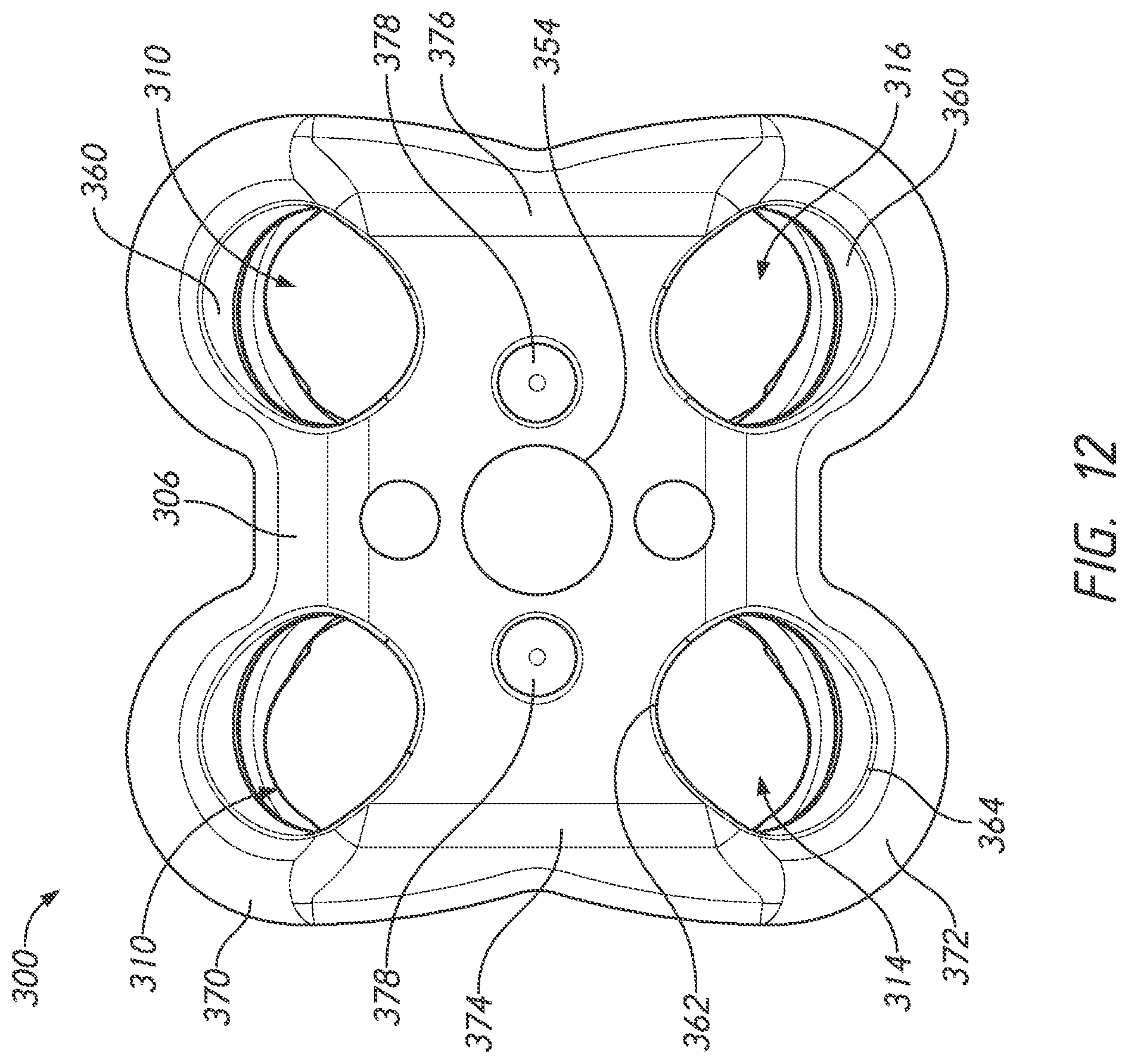 Patent US12318123 Figure 12 – Cervical plate and inserter