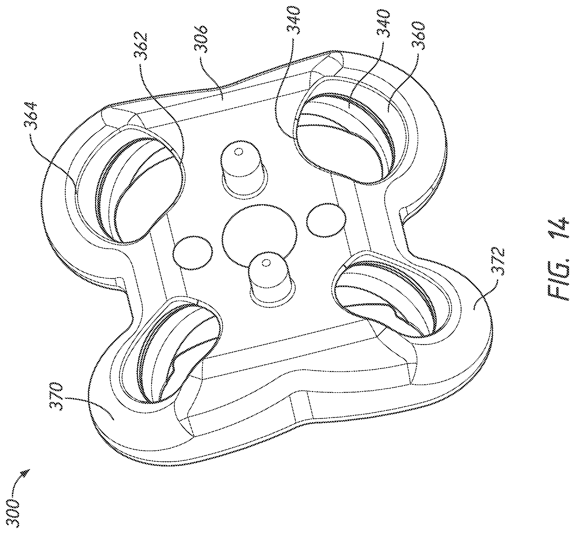 Patent US12318123 Figure 14 – Cervical plate and inserter