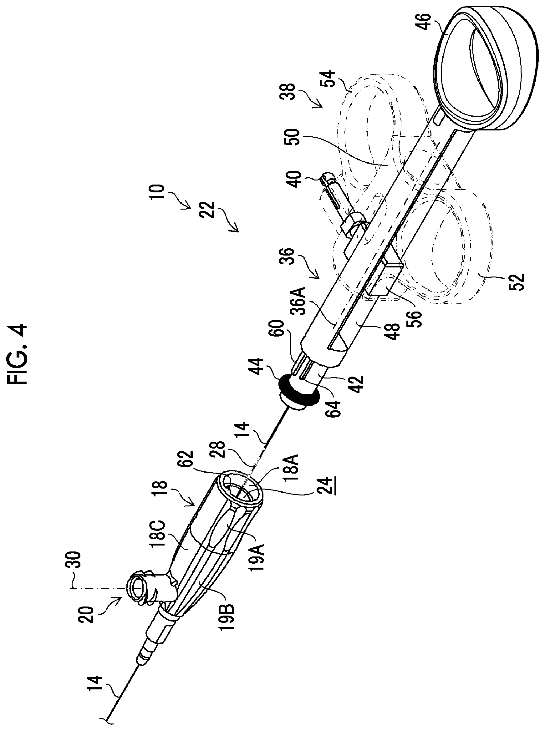 Patent US12318127 Figure 4 – Endoscope treatment tool