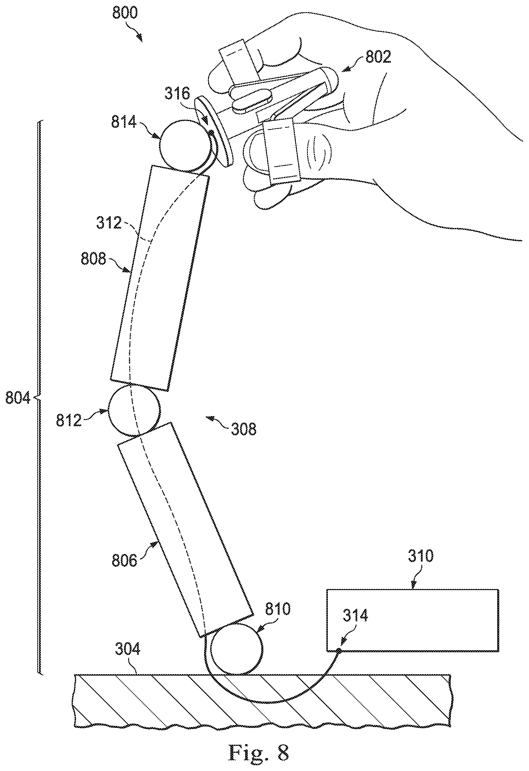 Patent US12318164 Figure 8 – Systems and methods for controlling a robotic manipulator or associated tool