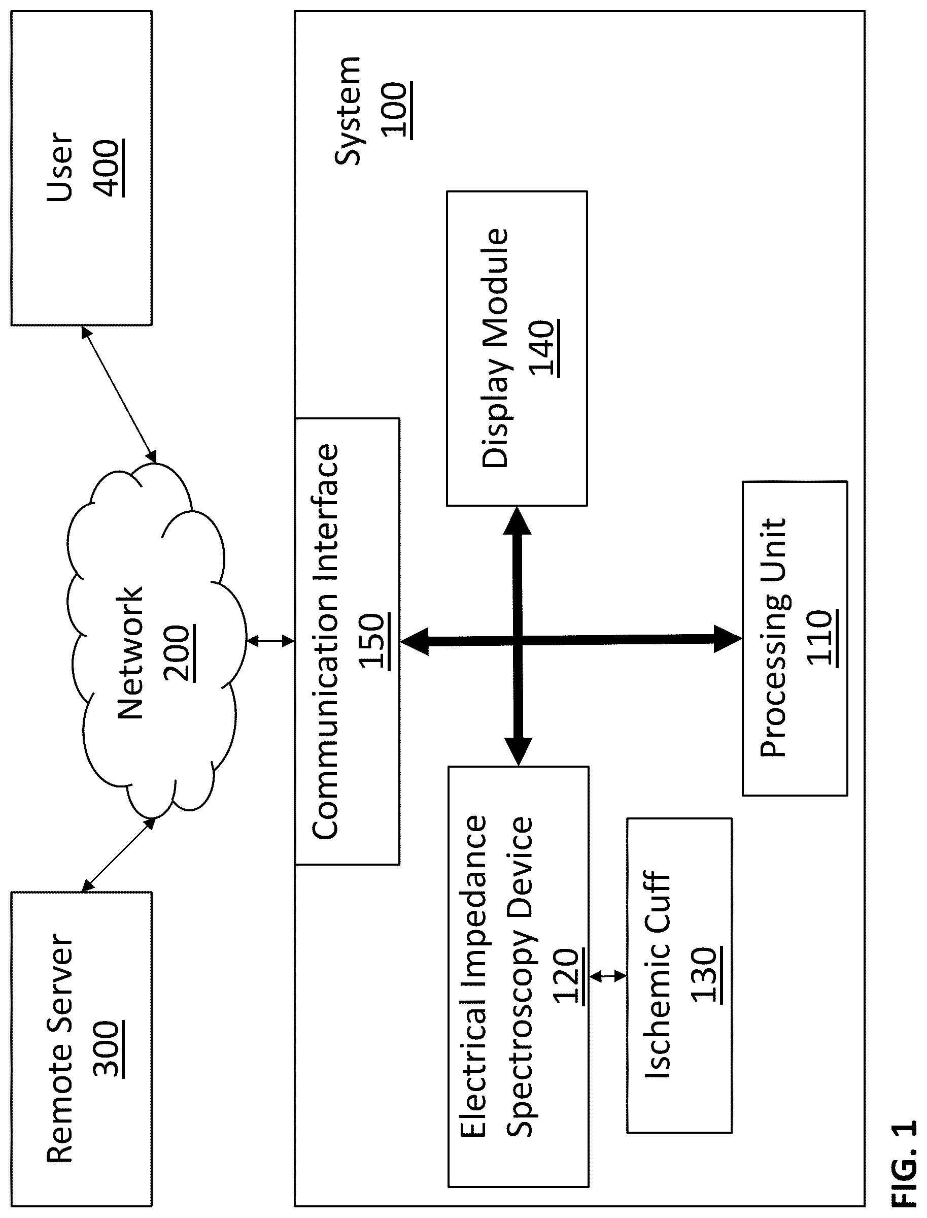 Patent US12318171 Figure 1 – System and method for determining the vascular endothelium functionality of an artery