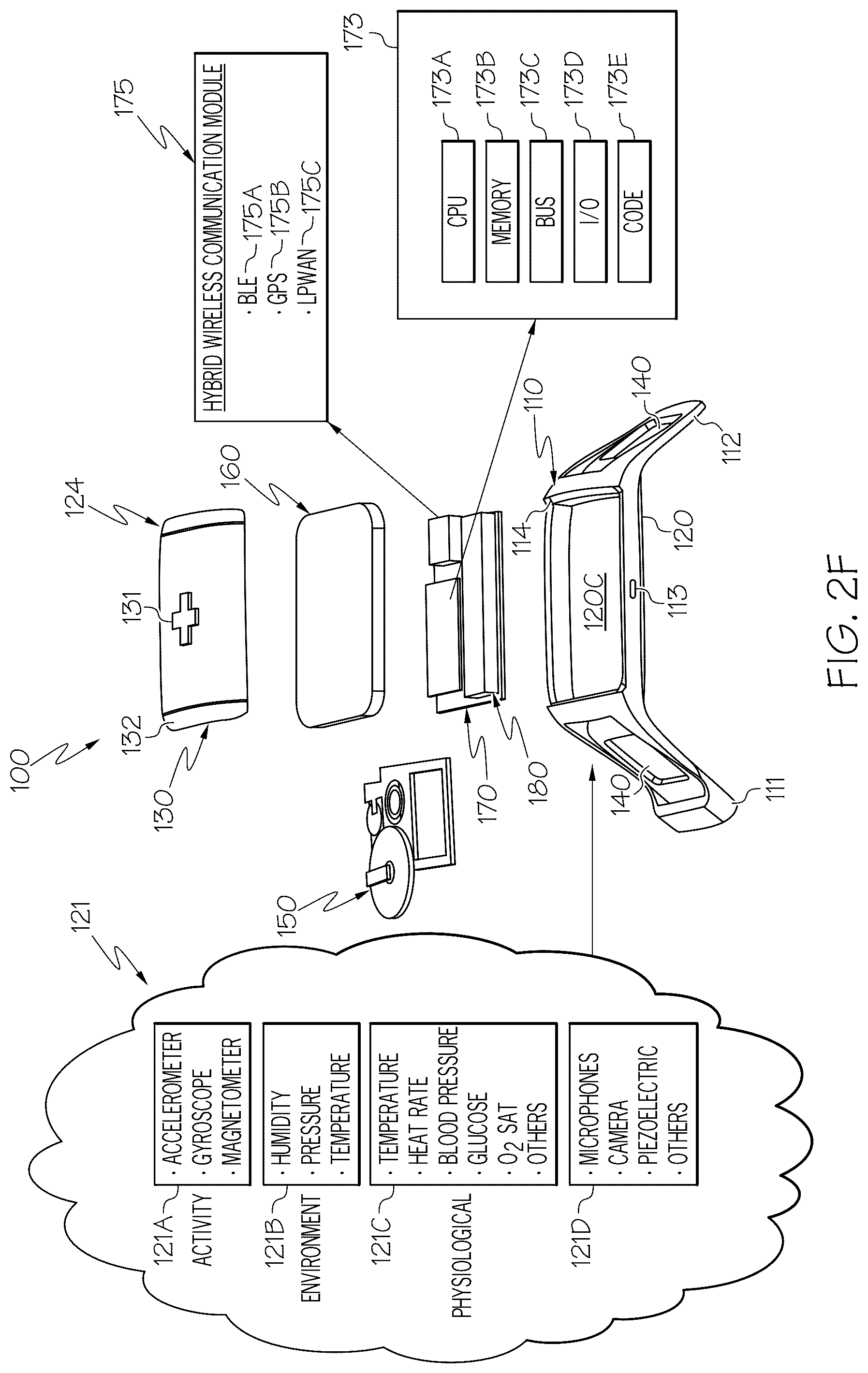Patent US12318173 Figure 5 – Wearable electronic device and system for tracking location and identifying changes in salient indicators of patient health
