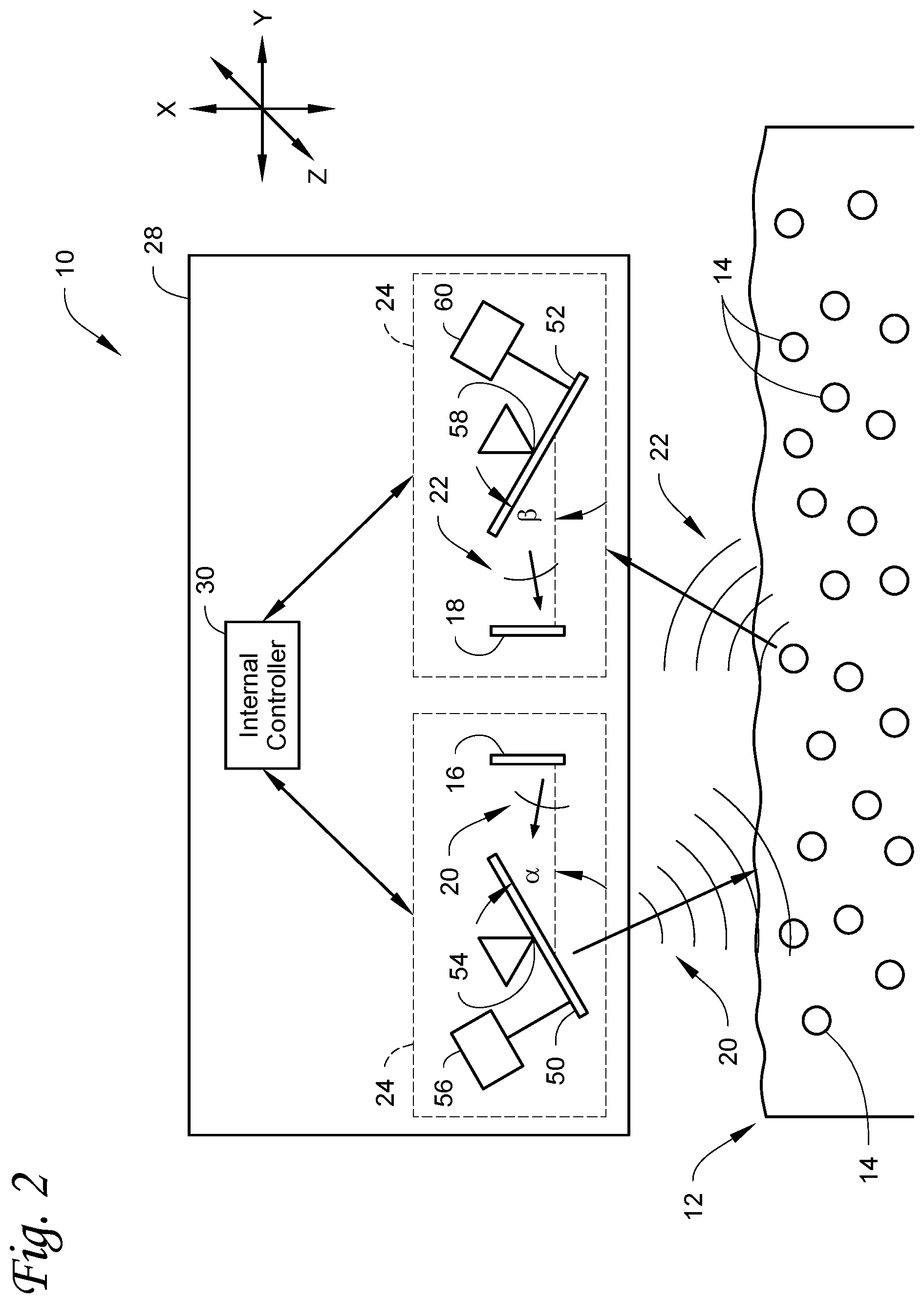 Patent US12318182 Figure 2 – Analyte sensors with antenna array
