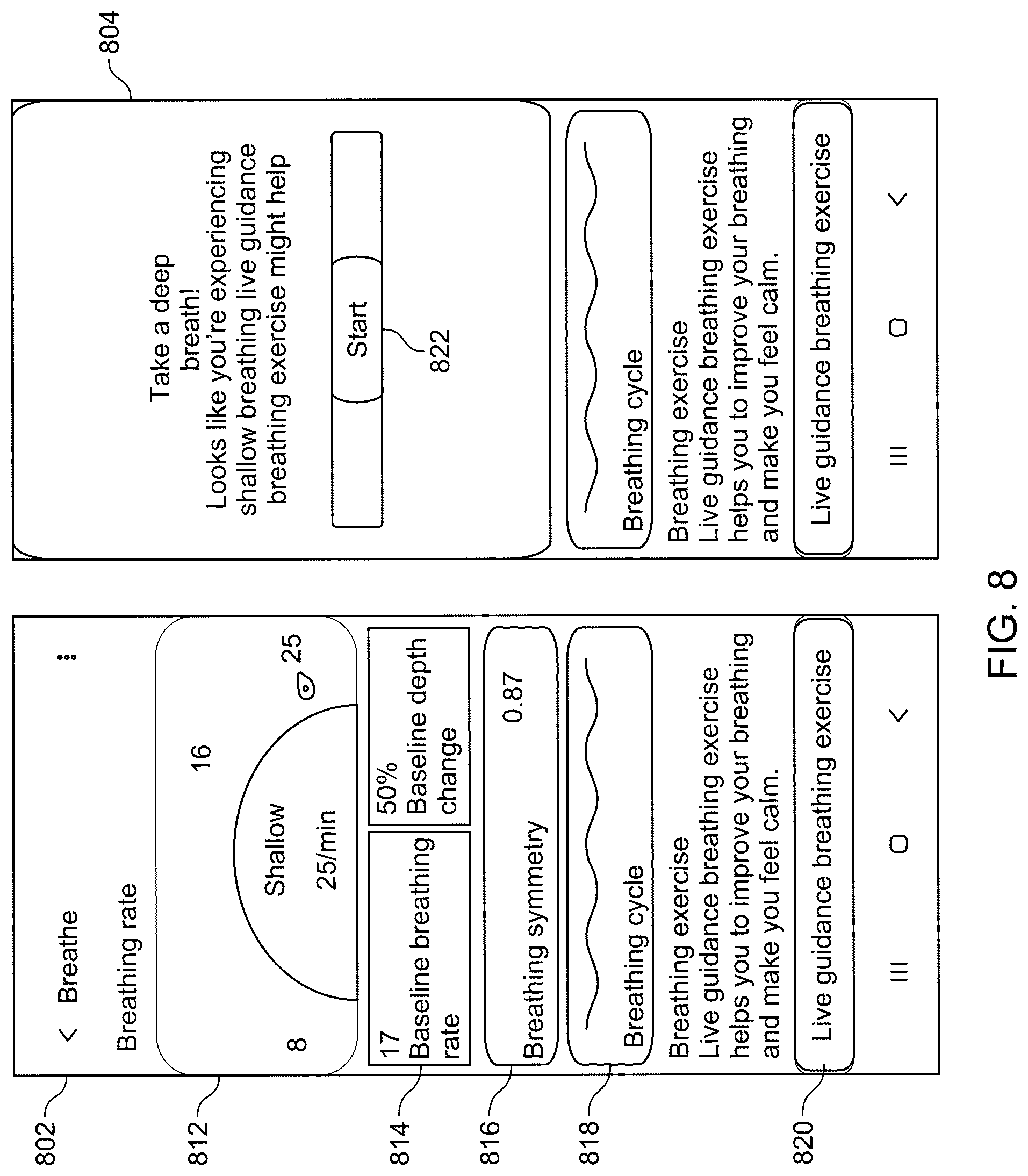 Patent US12318185 Figure 10 – Breathing measurement and management using an electronic device