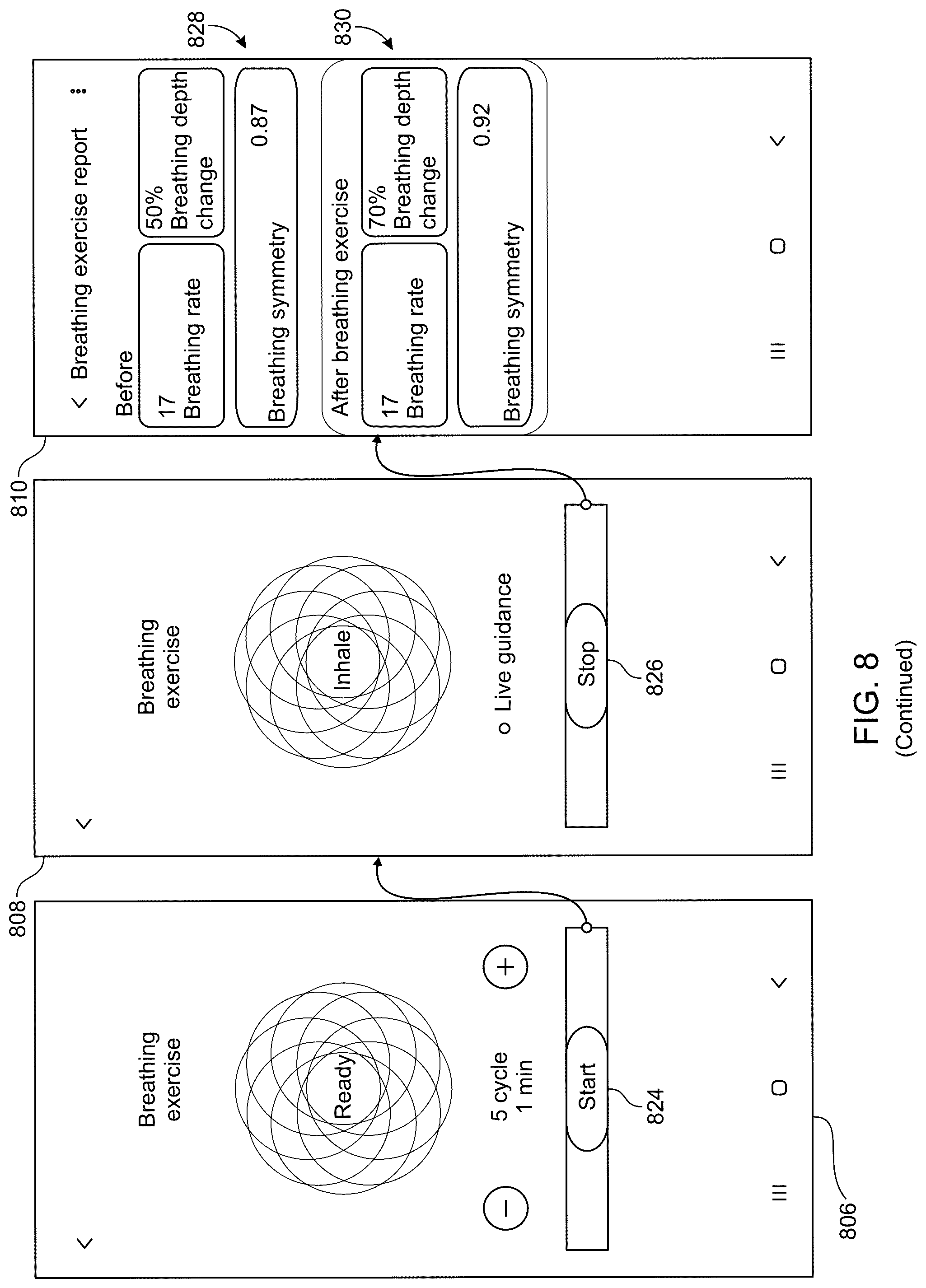 Patent US12318185 Figure 11 – Breathing measurement and management using an electronic device