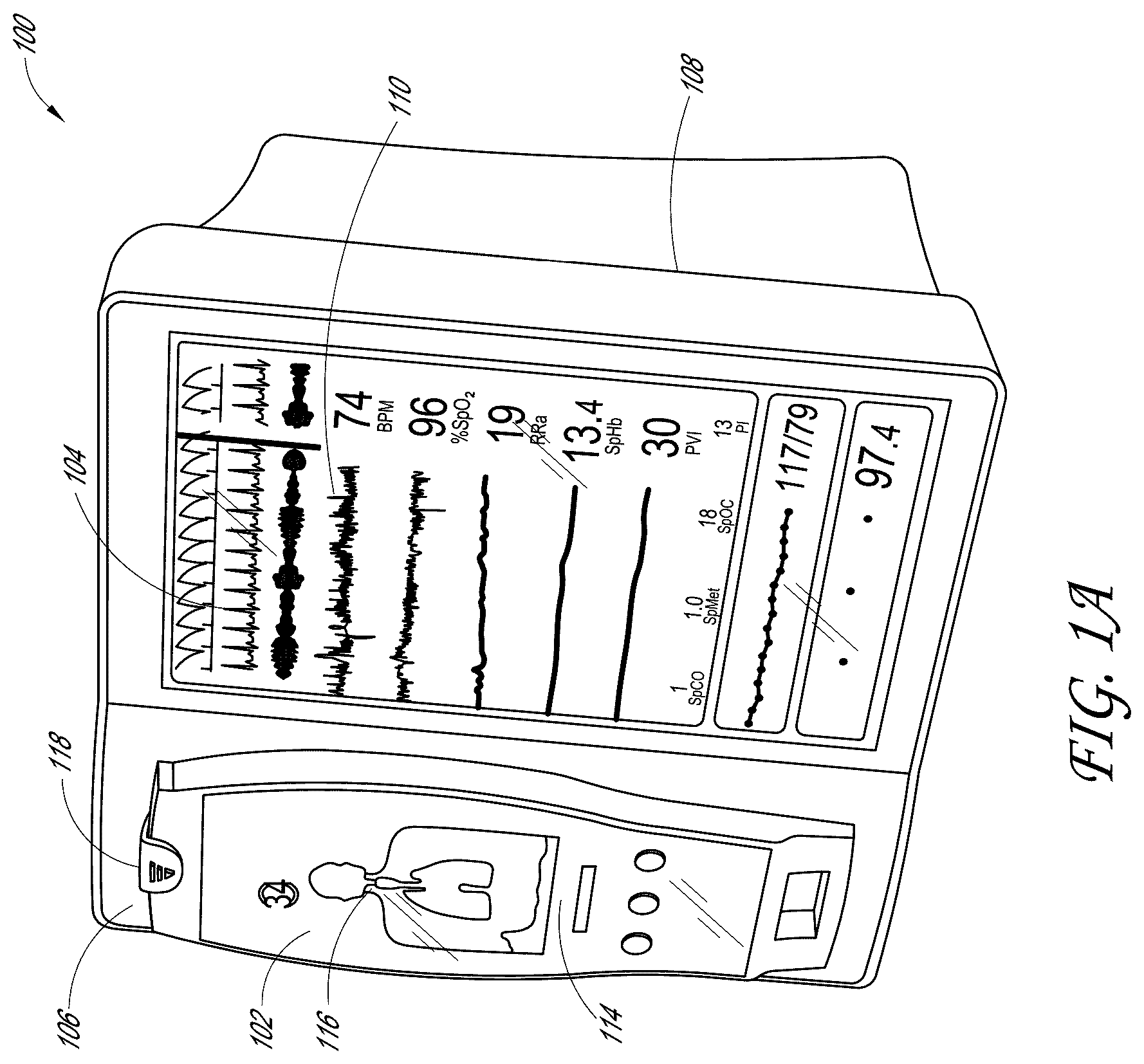 Patent US12318196 — Regional oximetry user interface — Figure 1