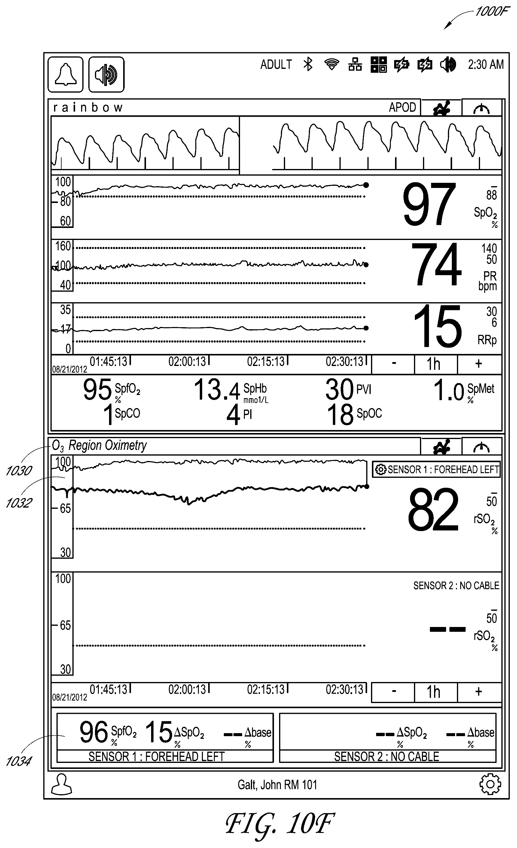 Patent US12318196 Figure 17 – Regional oximetry user interface