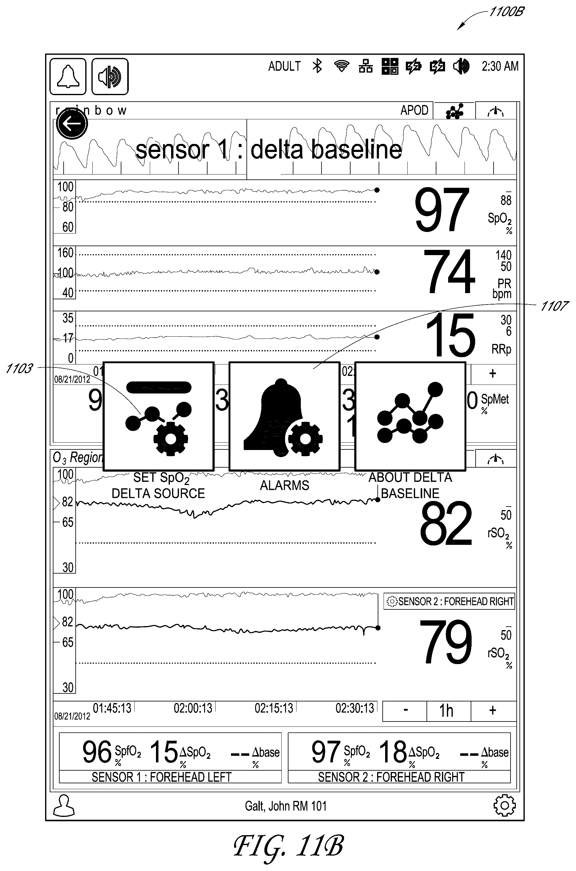 Patent US12318196 Figure 19 – Regional oximetry user interface
