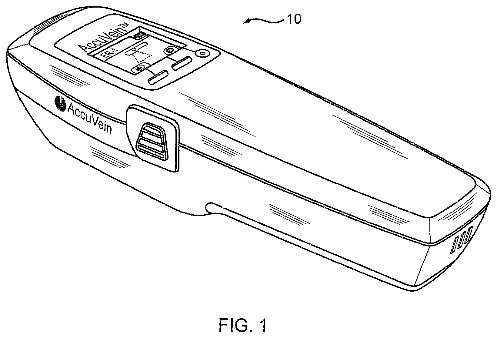Patent US12318219 — Vein scanner with limited photodiode FOV moving synchronously with scanned laser light — Figure 1