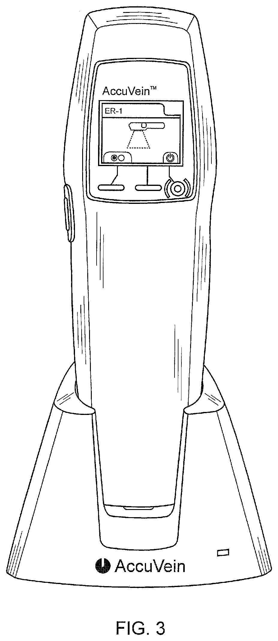 Patent US12318219 Figure 3 – Vein scanner with limited photodiode FOV moving synchronously with scanned laser light