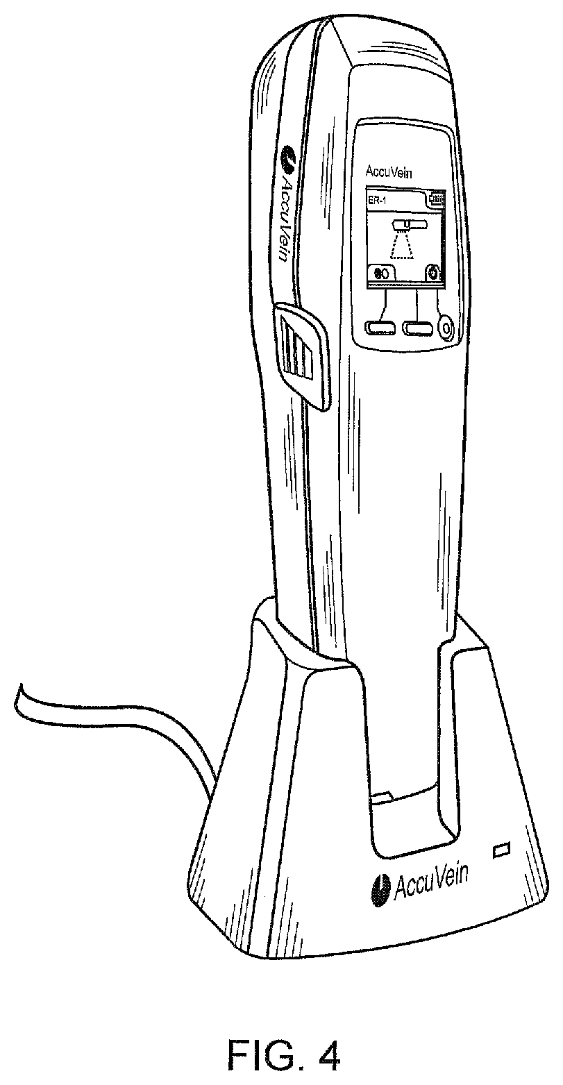 Patent US12318219 Figure 4 – Vein scanner with limited photodiode FOV moving synchronously with scanned laser light