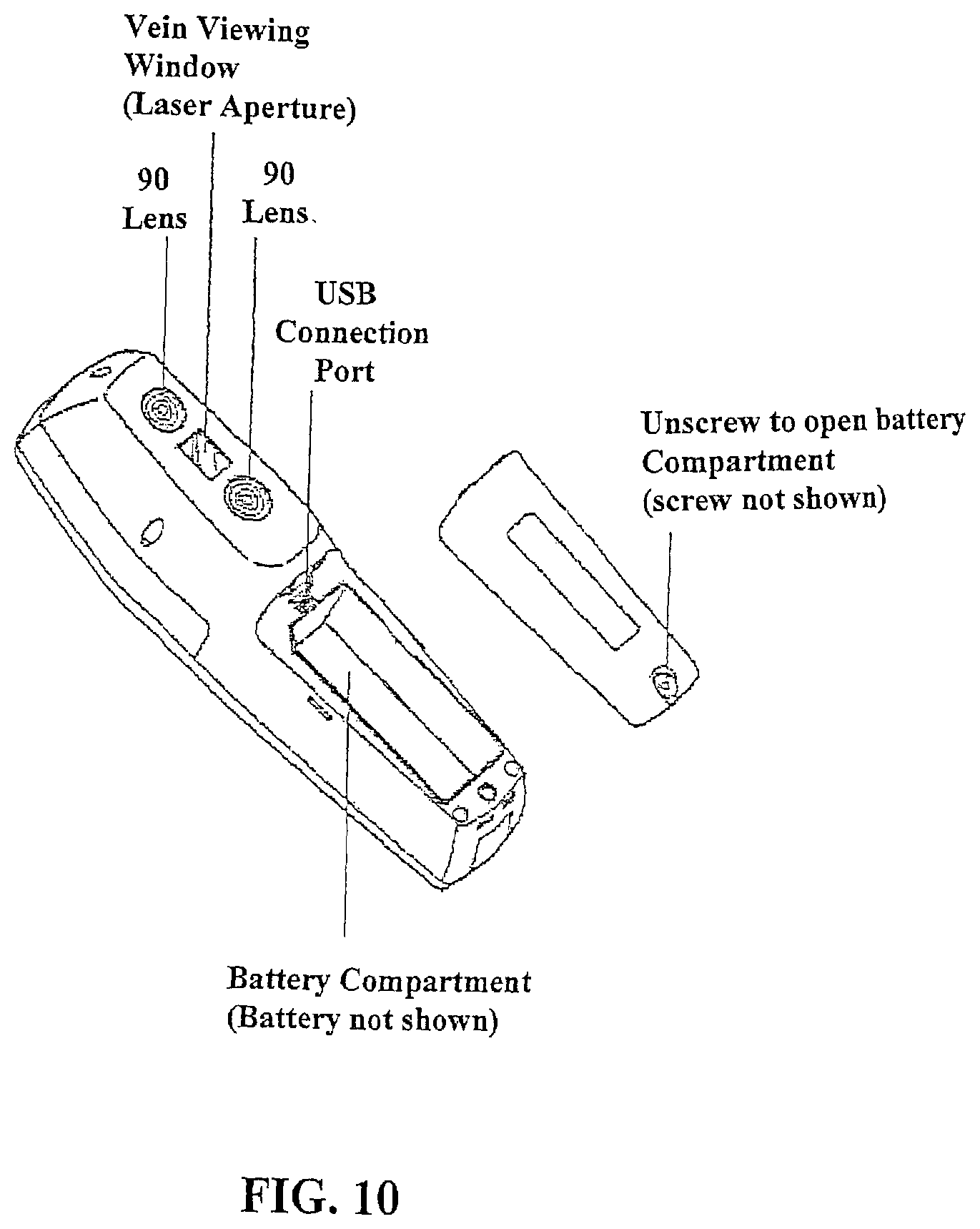 Patent US12318219 Figure 9 – Vein scanner with limited photodiode FOV moving synchronously with scanned laser light