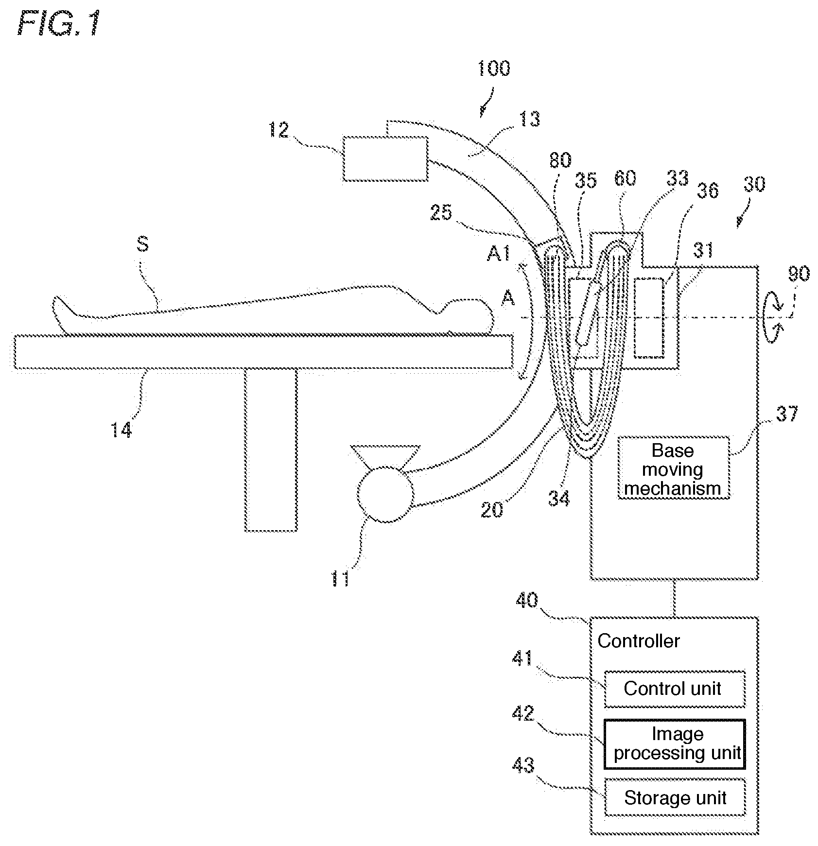 Patent US12318235 Figure 1 – X-ray imaging apparatus
