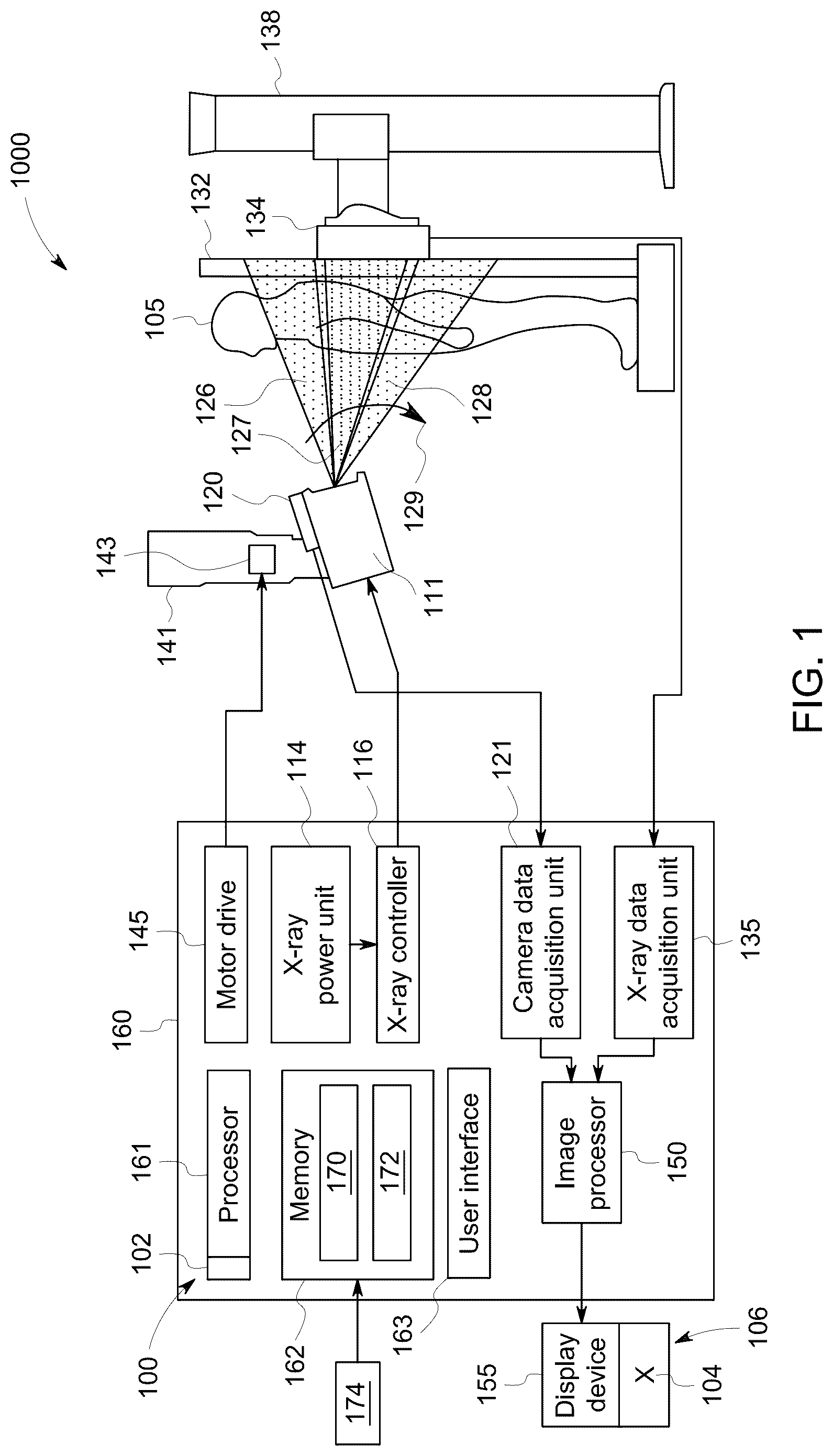 Patent US12318239 Figure 1 – X-ray lead marker detection system for x-ray imaging system