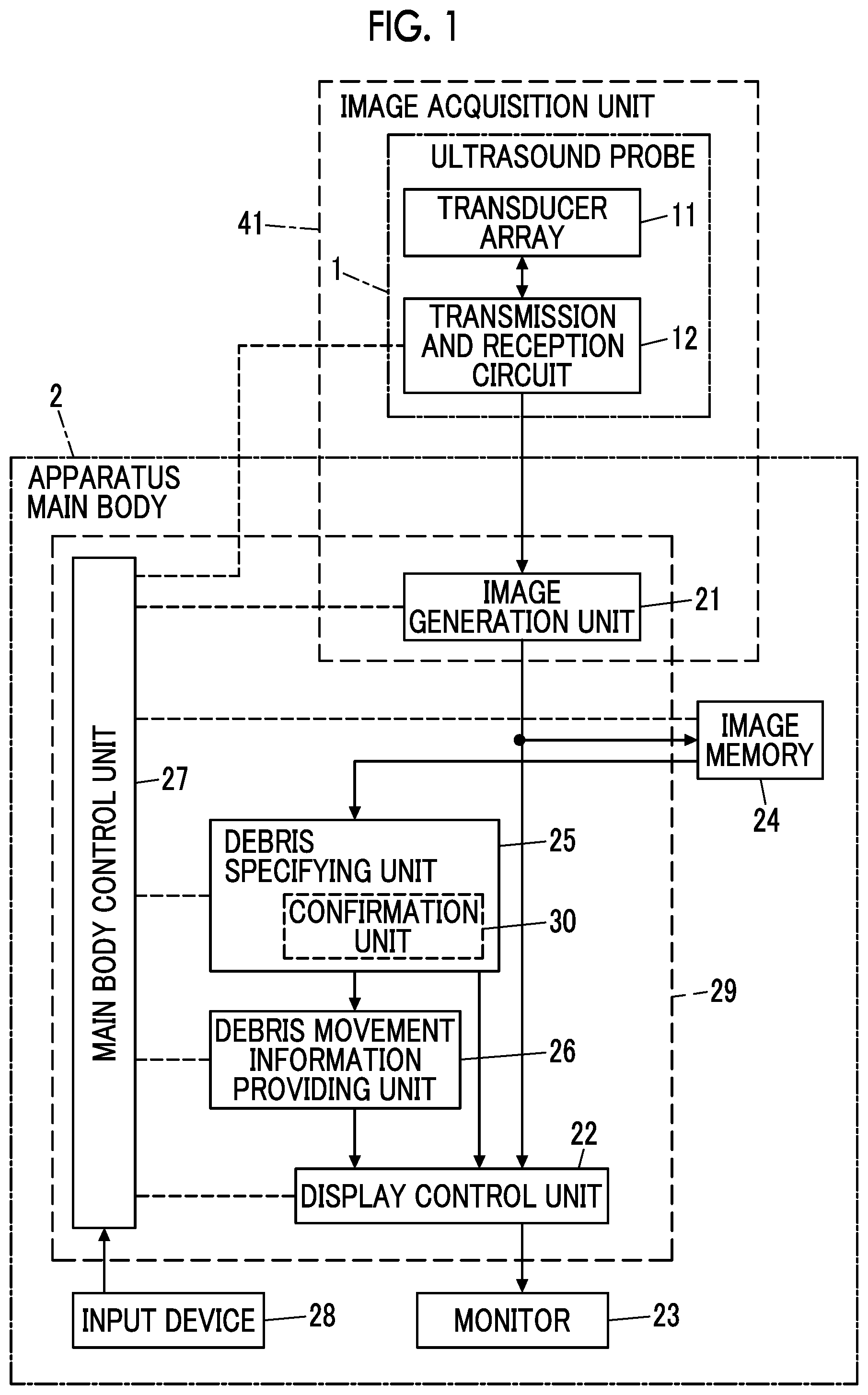 Patent US12318244 Figure 1 – Ultrasound diagnostic apparatus and control method of ultrasound diagnostic apparatus
