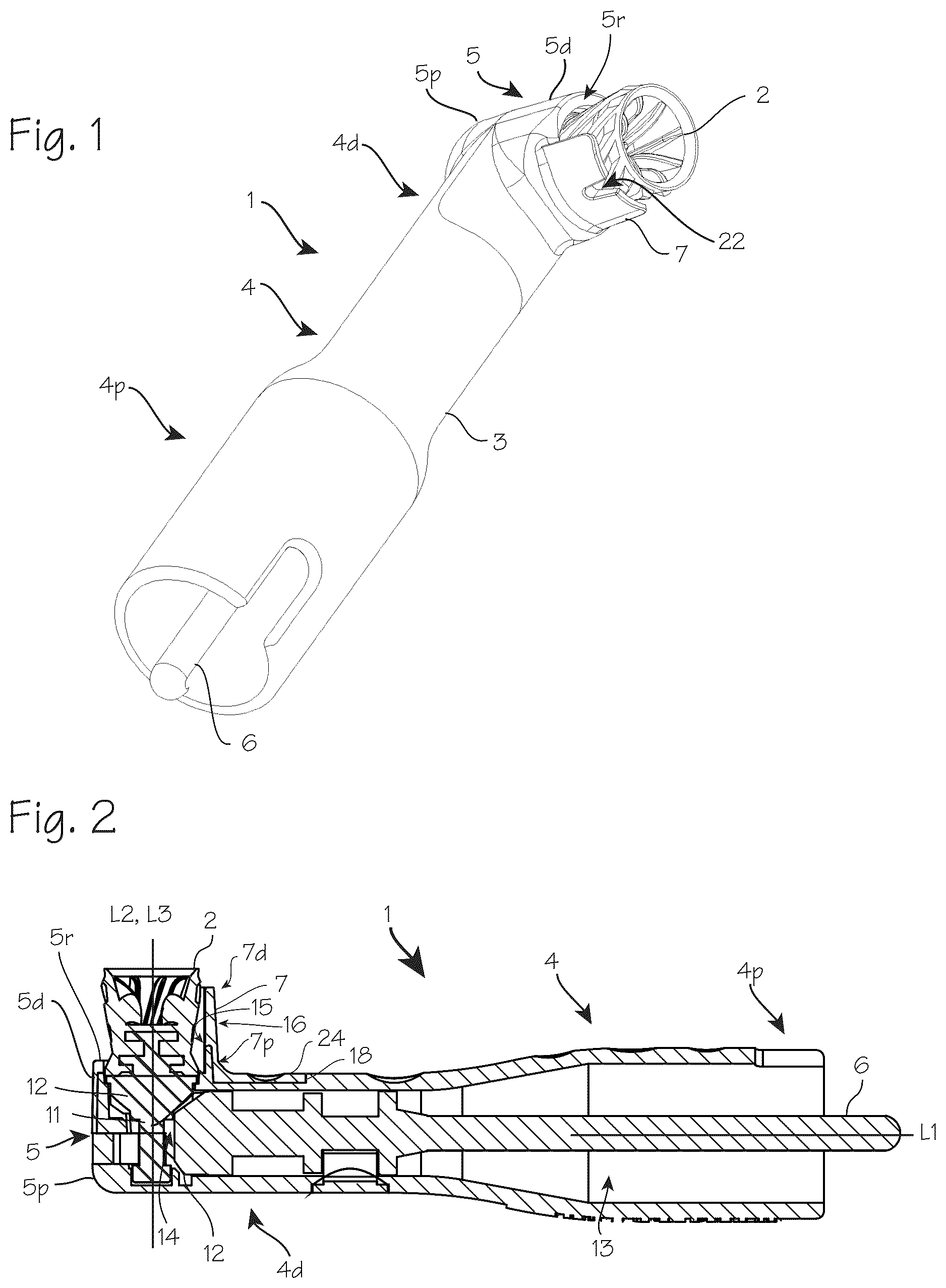 Patent US12318259 Figure 1 – Prophy angle with splatter guard